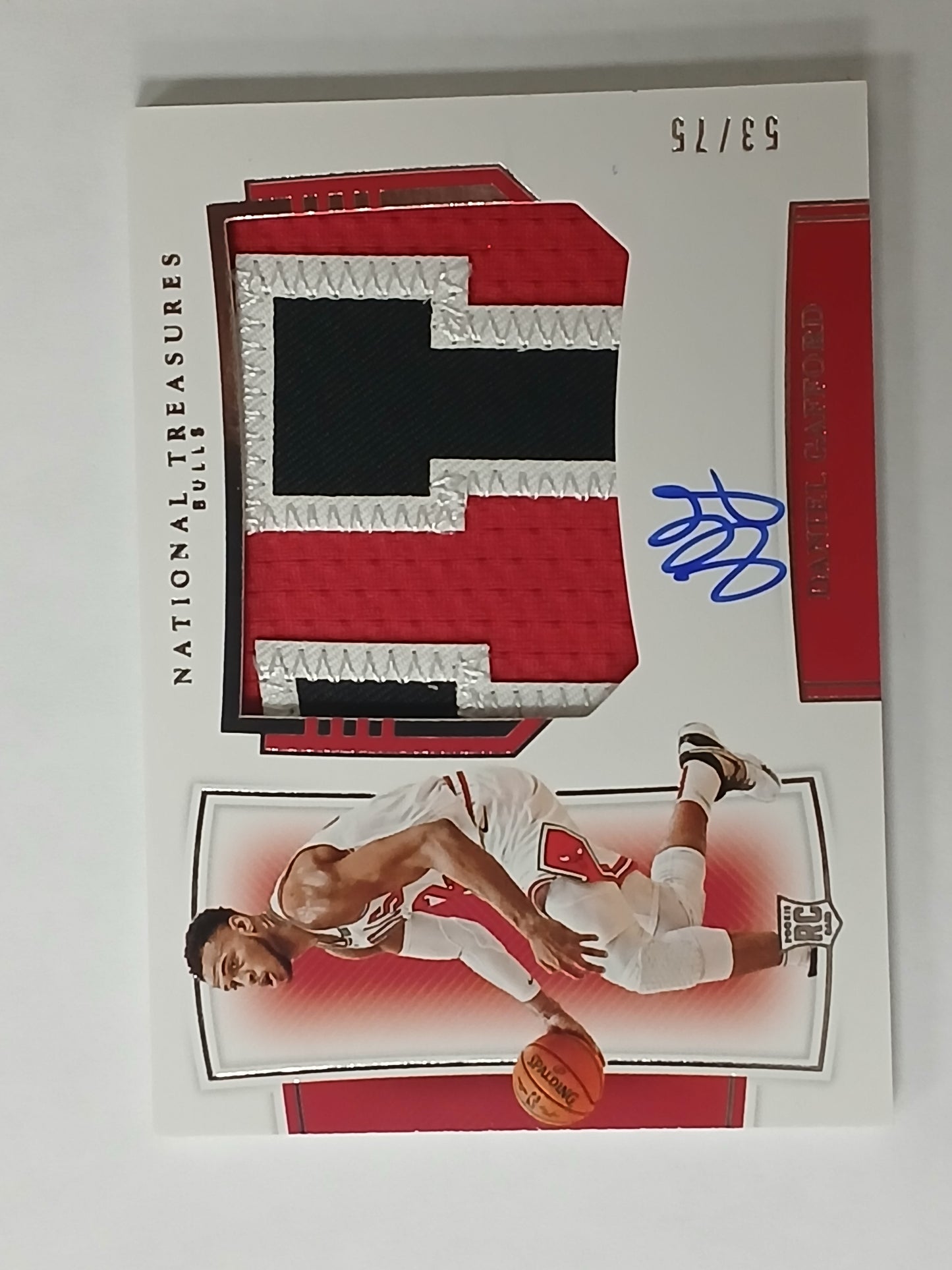 2019 National Treasures Daniel Gafford Rookie Patch On-card Auto 53/75