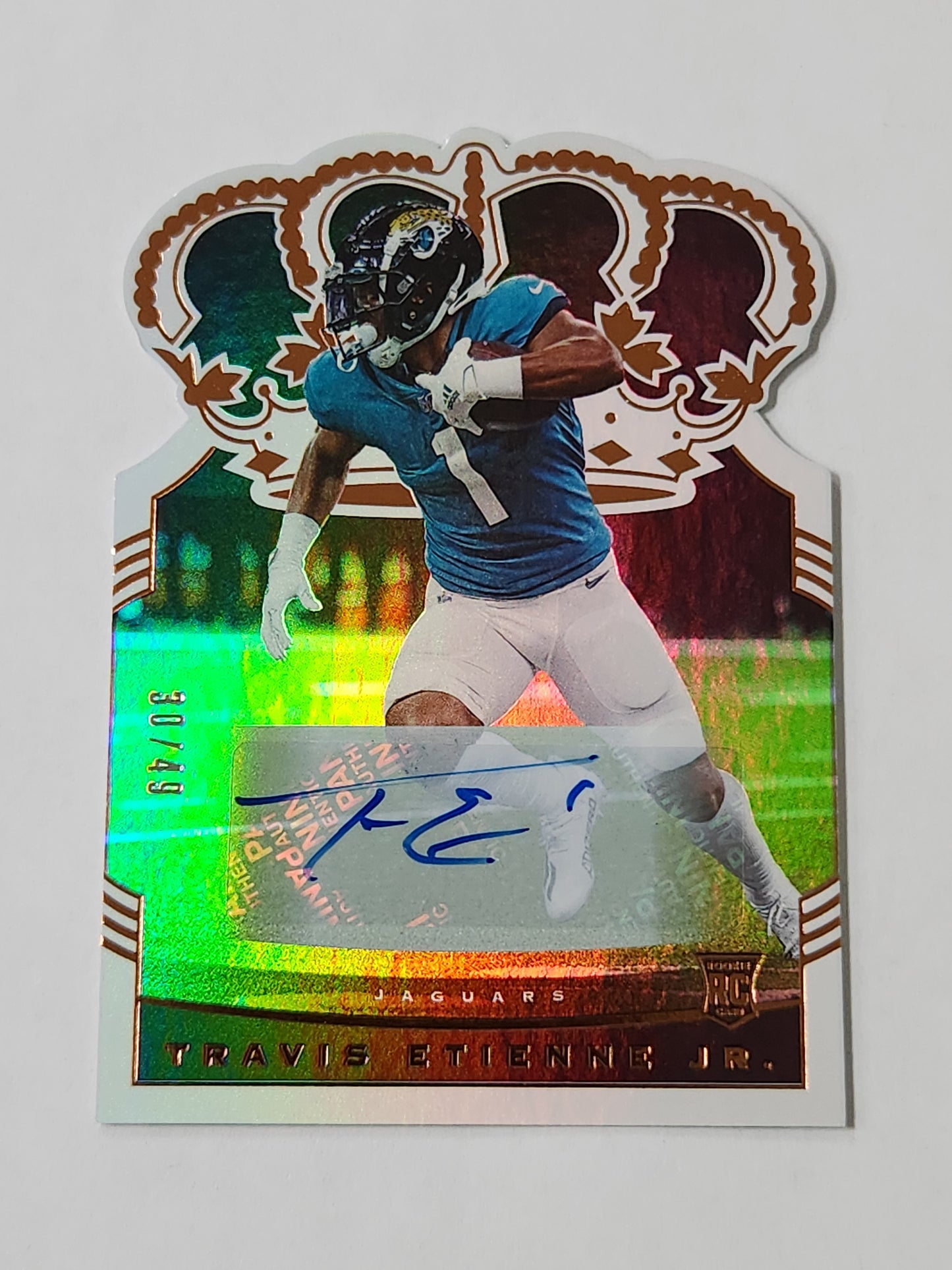 2021 Chronicles Crown Royale Travis Etienne Jr Rookie Auto /49