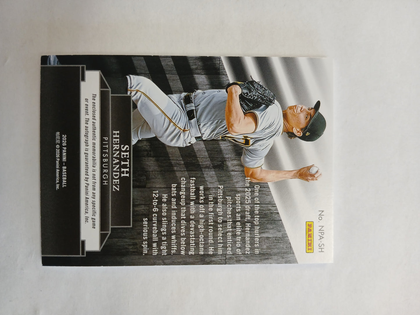 2026 Panini Noir Seth Hernandez Patch On card Auto #/99