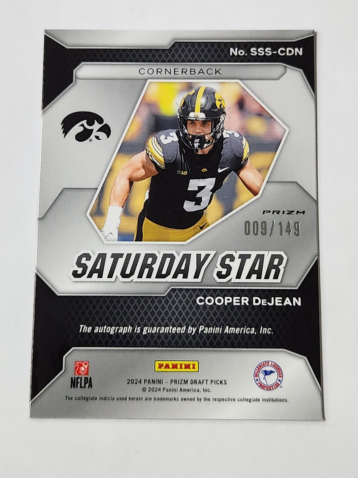 2024 Prizm Draft Picks Cooper Dejean RC Saturday Star Blue # /149