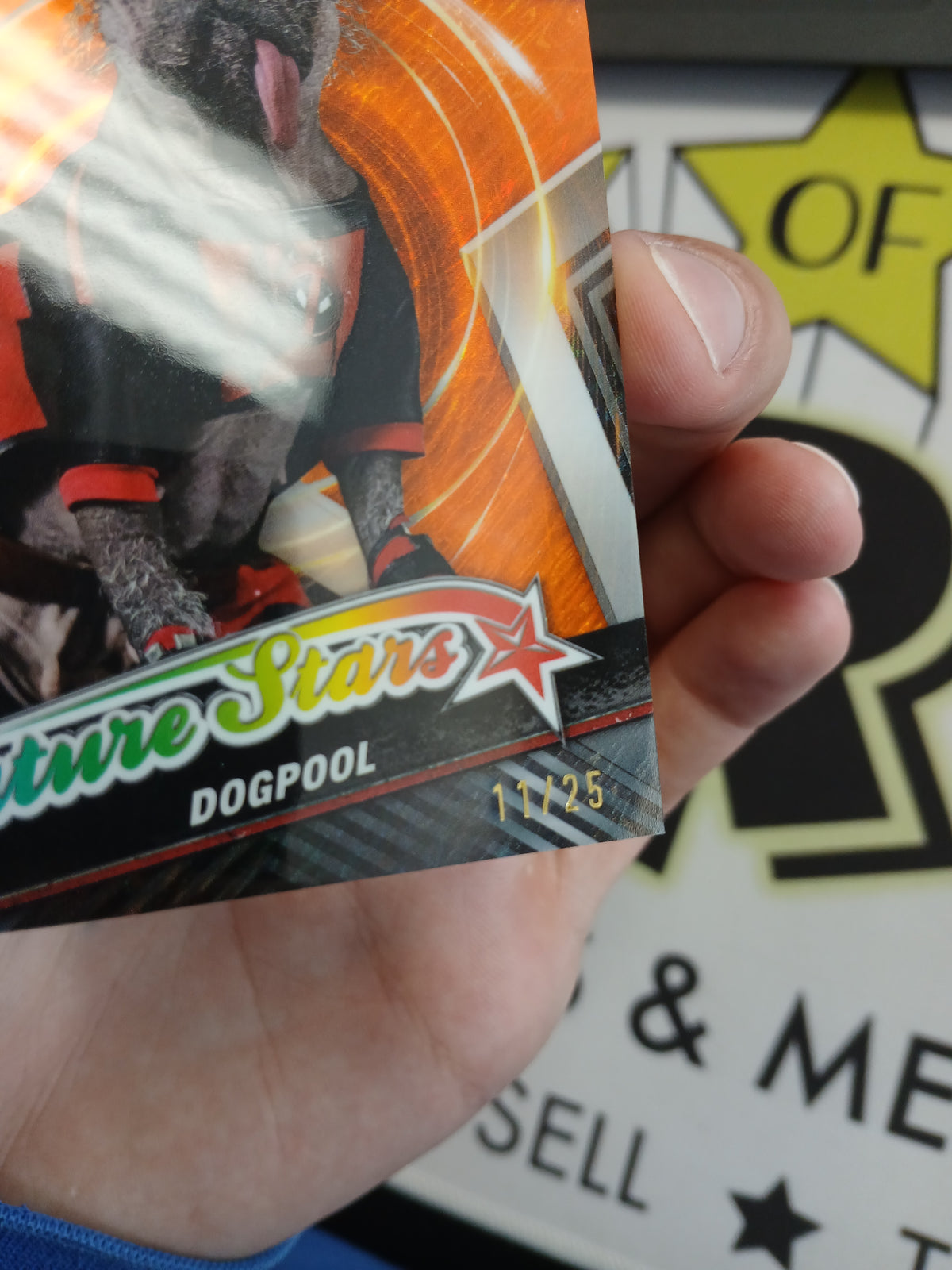 2025 Topps Chrome Marvel Dogpool Future Stars Orange Wave #/25