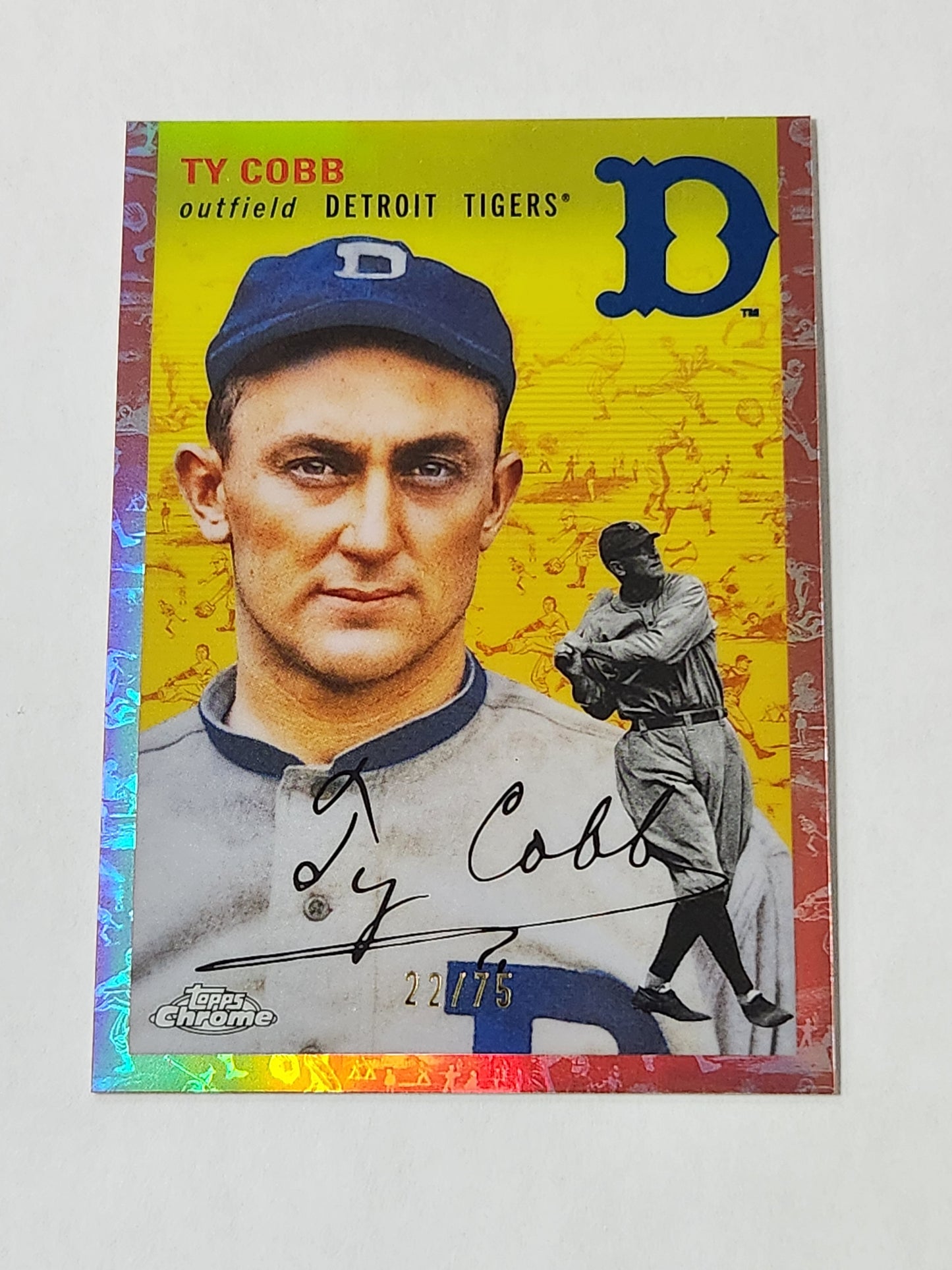 2023 Topps Chrome Platinum Ty Cobb Anniversary Rose Gold # /75 464