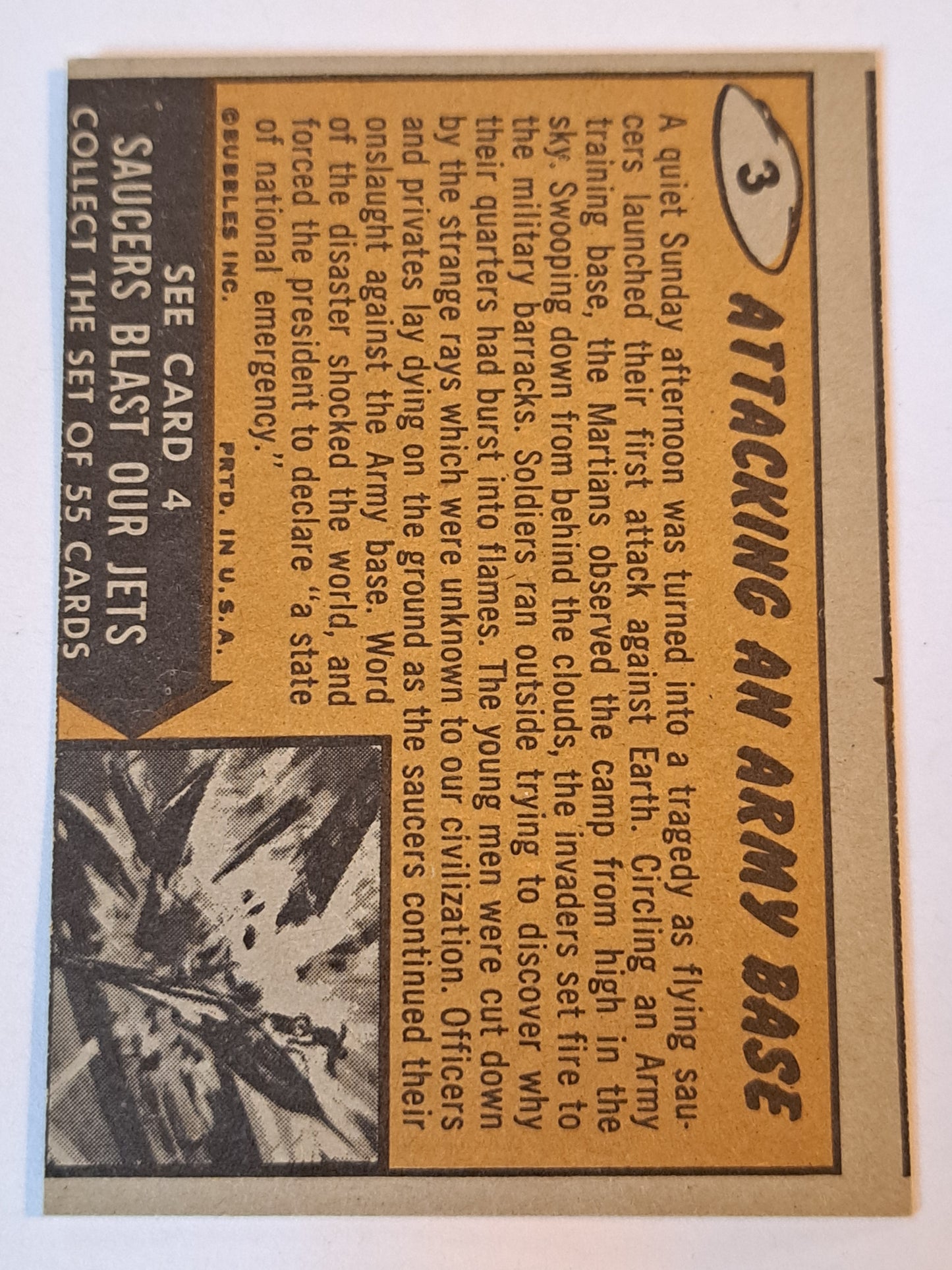 Vintage 1962 Topps Mars Attacks! Attacking an Army Base 3