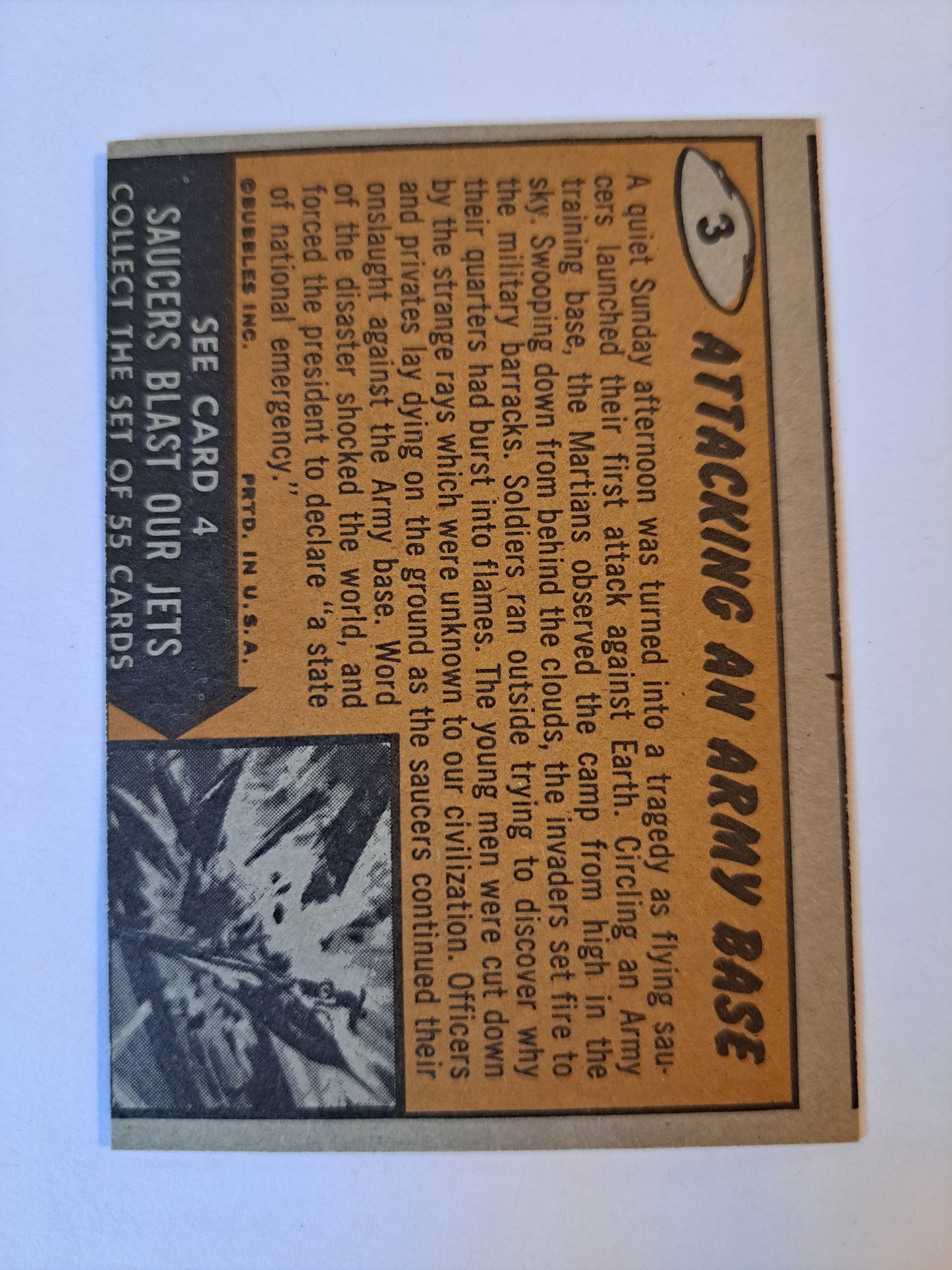 Vintage 1962 Topps Mars Attacks! Attacking an Army Base 3