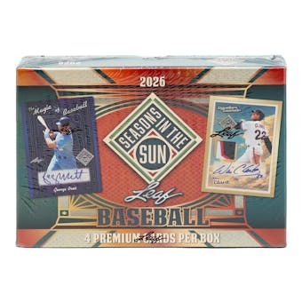 2026 Leaf Seasons in the Sun Baseball Hobby Box