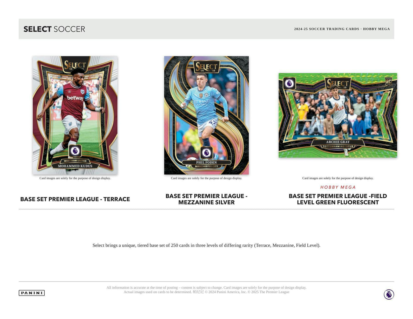 Panini 2024-25 Select Premier League Soccer Hobby Mega Box