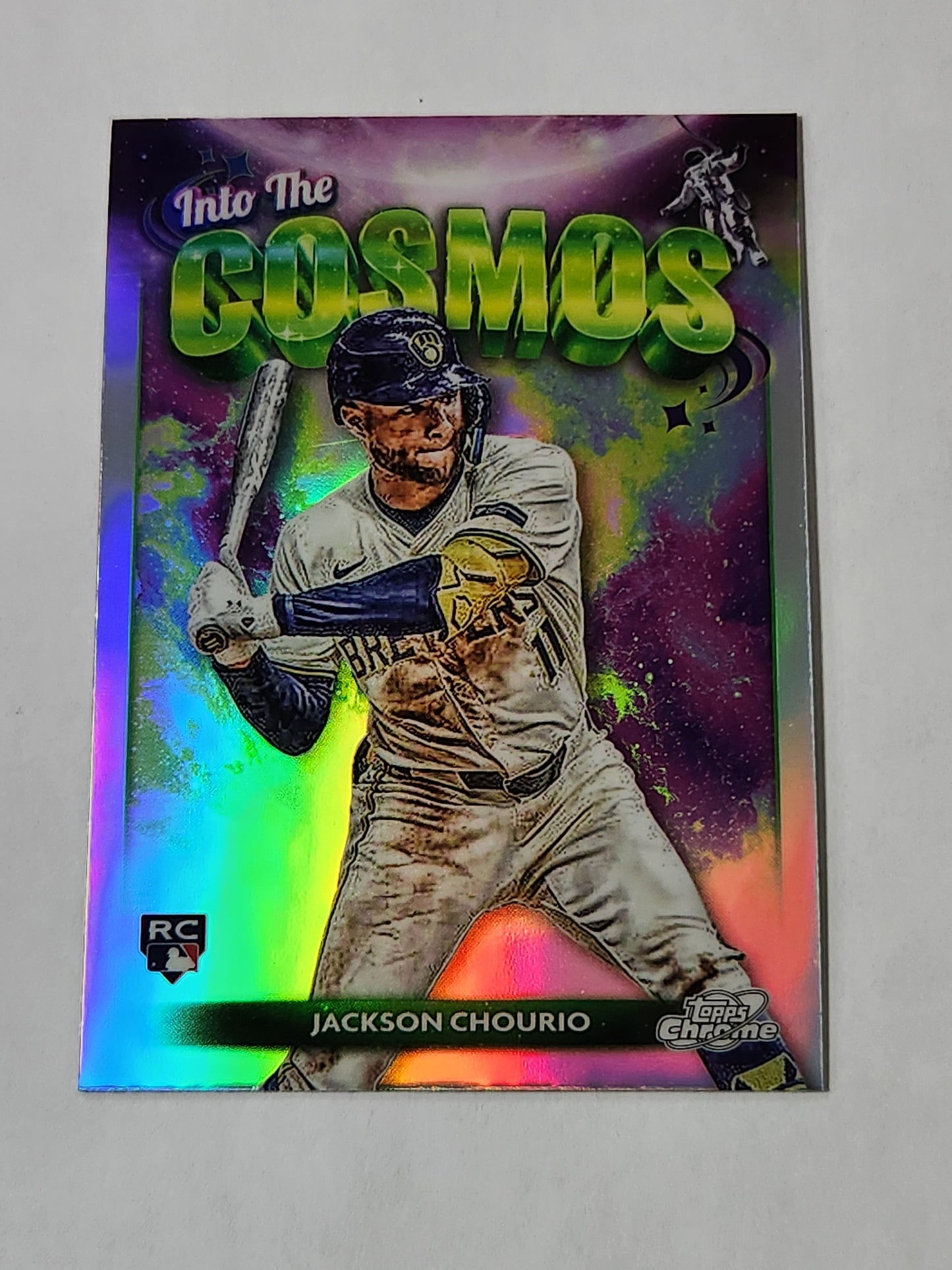 2024 Topps Chrome Cosmic Jackson Chourio Into The Cosmos Rookie Refractor