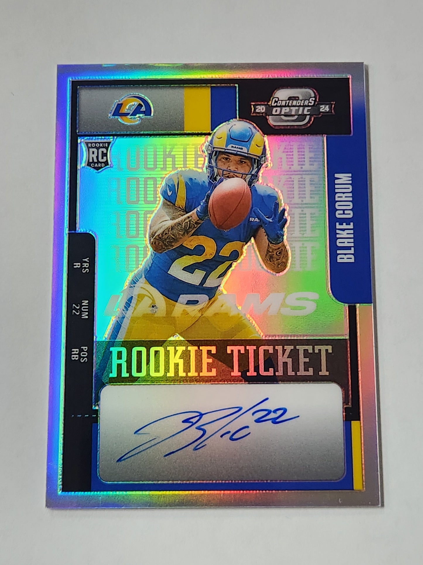 2024 Optic Contenders Blake Corum RC Rookie Ticket # /25
