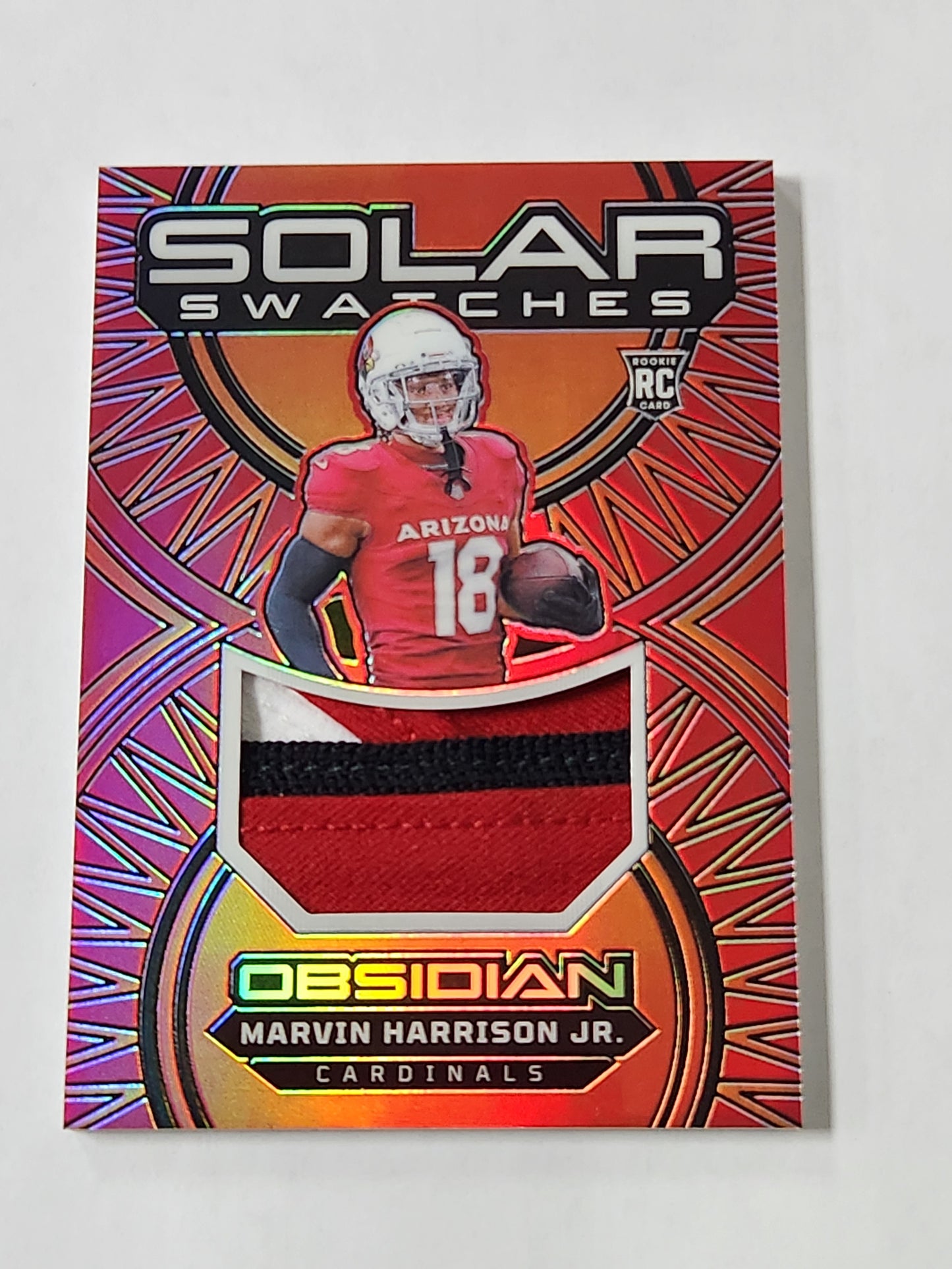 2024 Obsidian Marvin Harrison Jr. Solar Swatches # /75 3 Color Patch Red RC