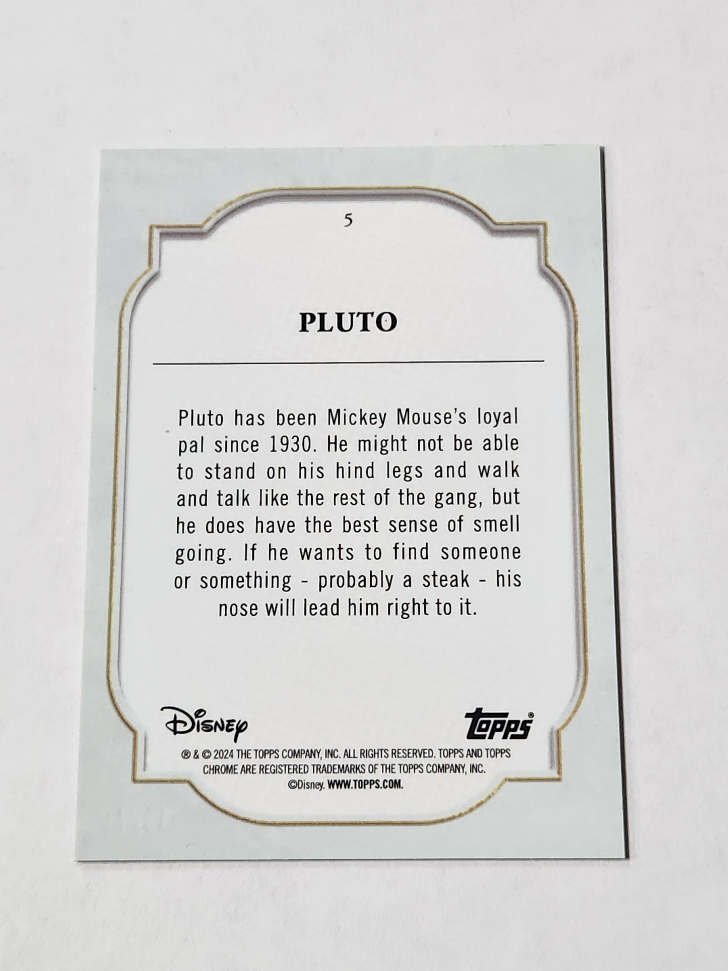 2024 Topps Chrome Disney Sapphire Pluto Blue Wave /75