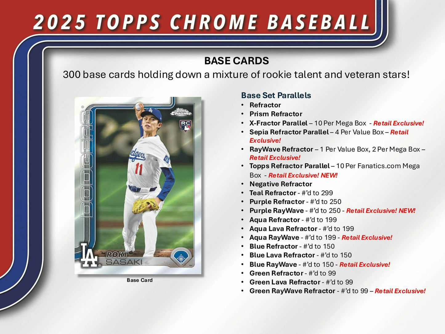2025 Topps Chrome Baseball MLB Blaster Value Box