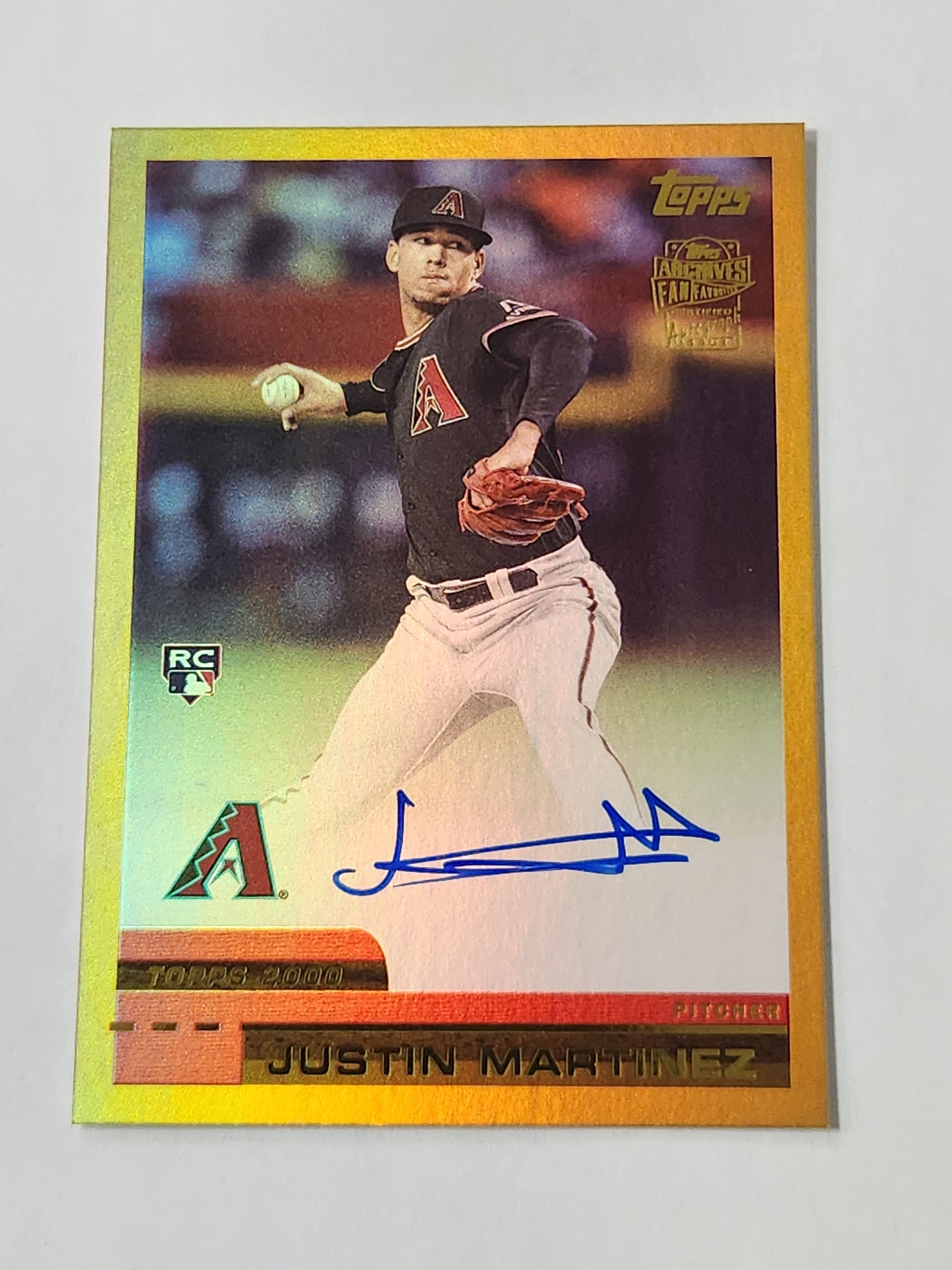 2024 Topps Archives Fan Favorites Justin Martinez Rookie Auto /50