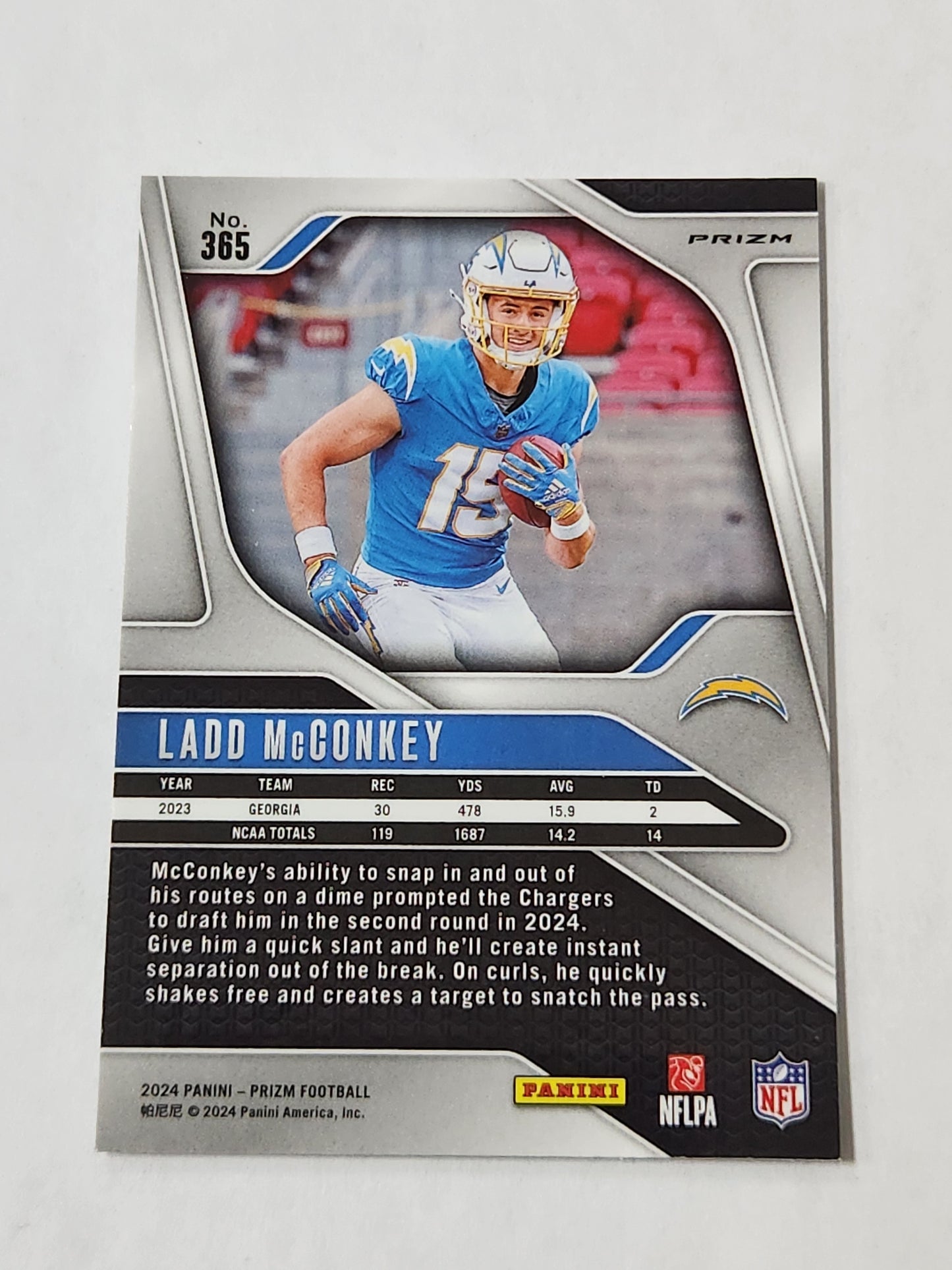 2024 Prizm Ladd McConkey Silver Rookie
