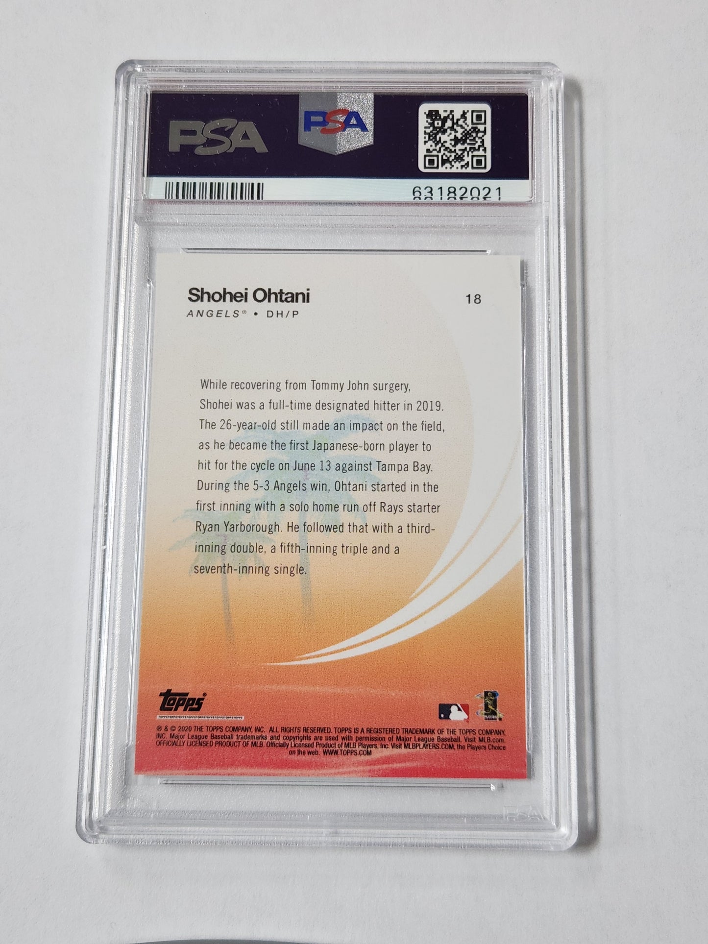 2020 Topps On Demand Shohei Ohtani MLB Summer Blockbuster PSA 10