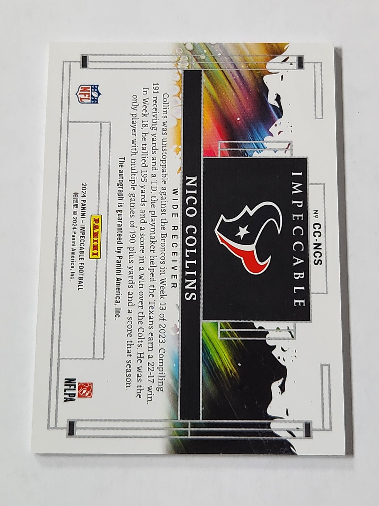 2024 Impeccable Canvas Creations Nico Collins /25 #CC-NCS