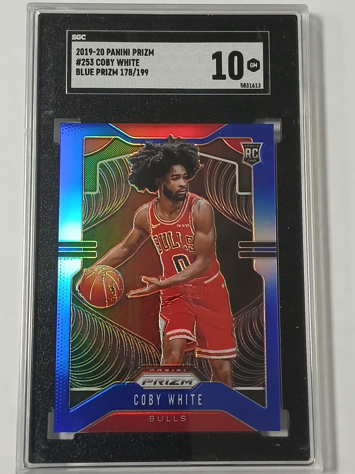 2019 Prizm Coby White Blue Prizm /199 SGC 10 Pop 1