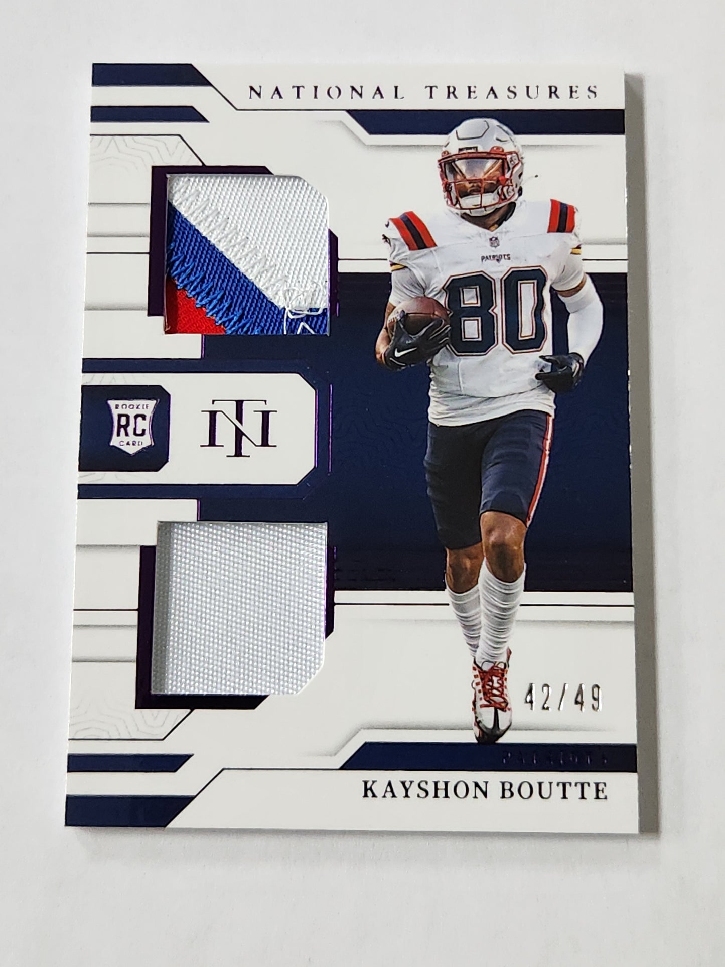 2023 National Treasures Kayshon Boutte Rookie Dual Patch /49 RDM-KBE
