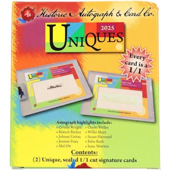 2025 UNIQUES Historic Autograph & Card Co. Box