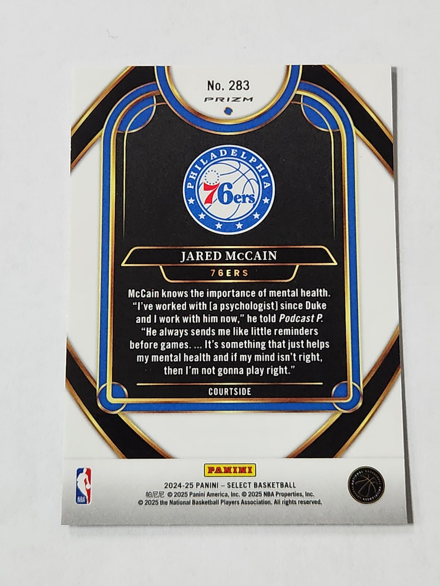 2024-25 Jared McCain RC Elephant Prizm Courtside Level SSP