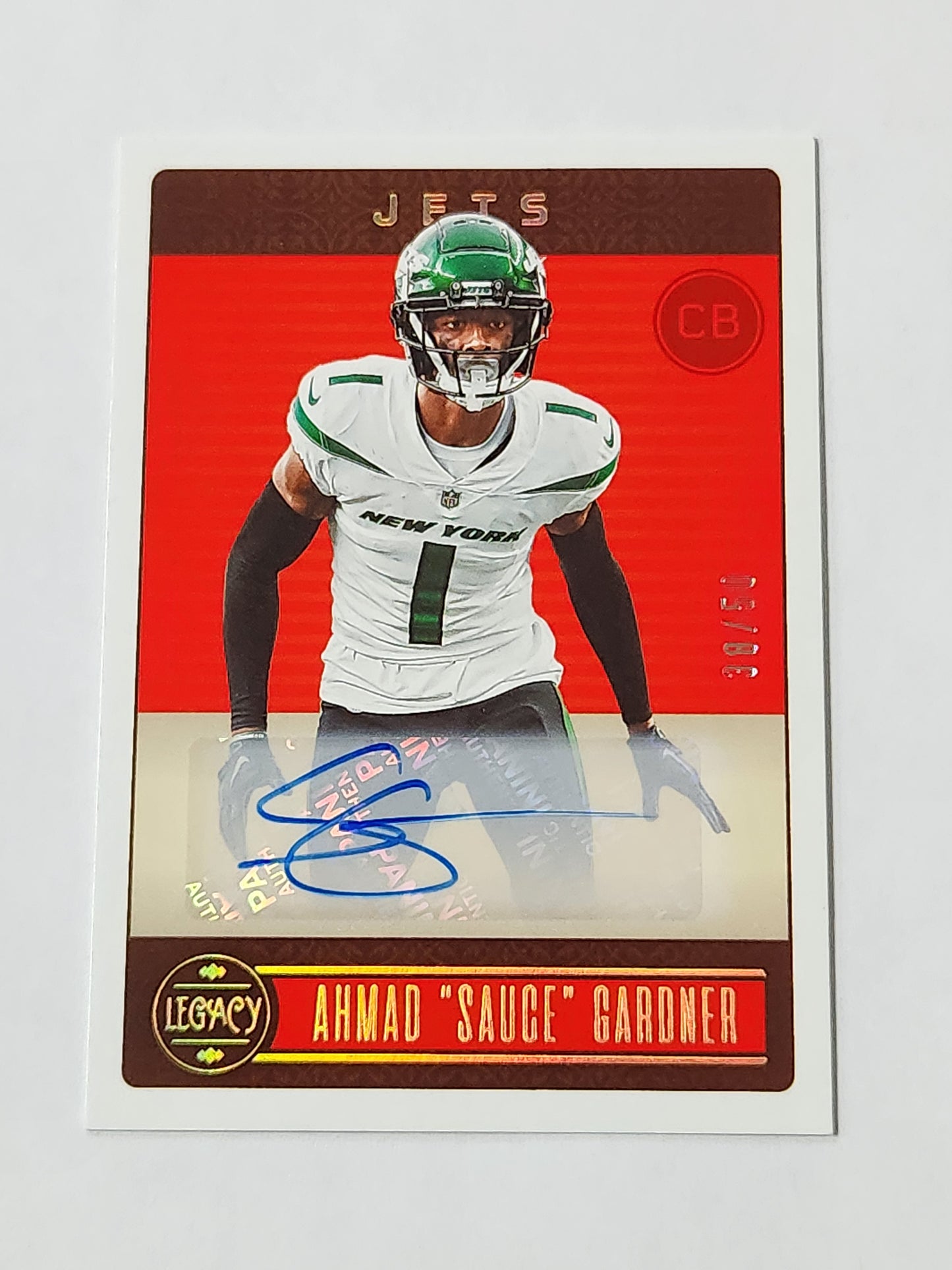 2023 Legacy Ahmad "Sauce" Gardner auto /50