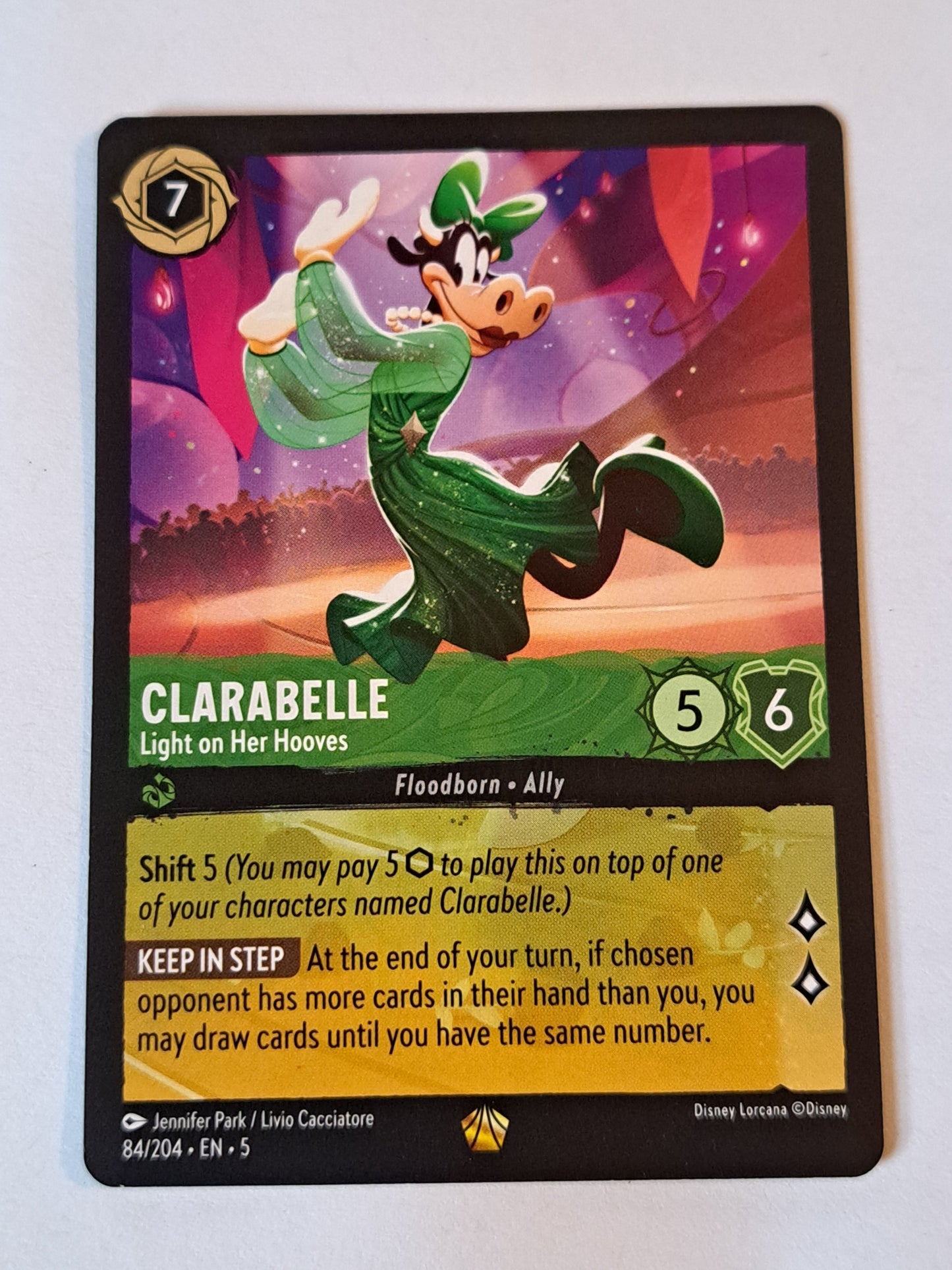 Clarabelle Light on Her Hooves 84/204 Lorcana Tcg NM