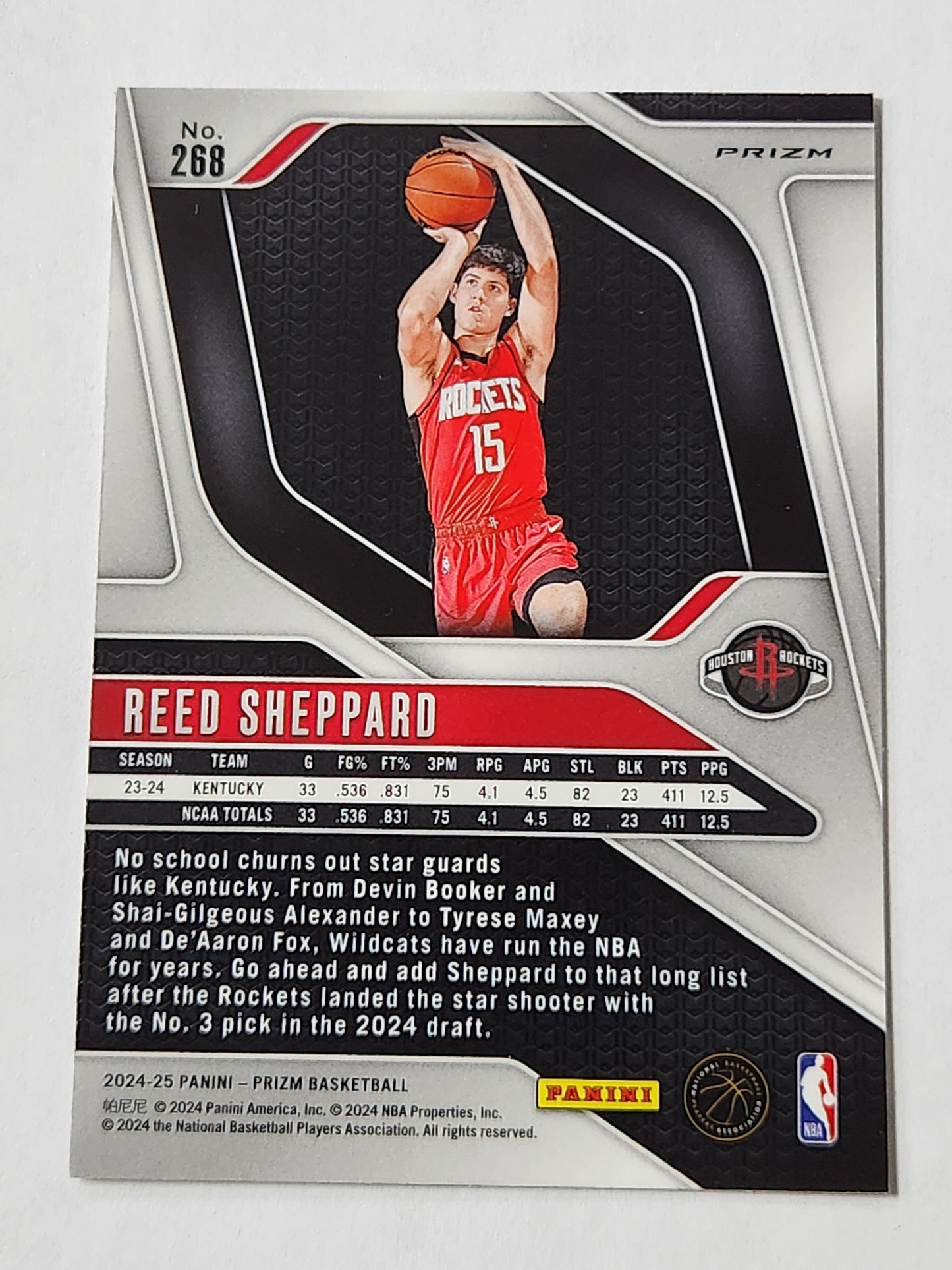 2024 Prizm Reed Sheppard True Silver Rookie