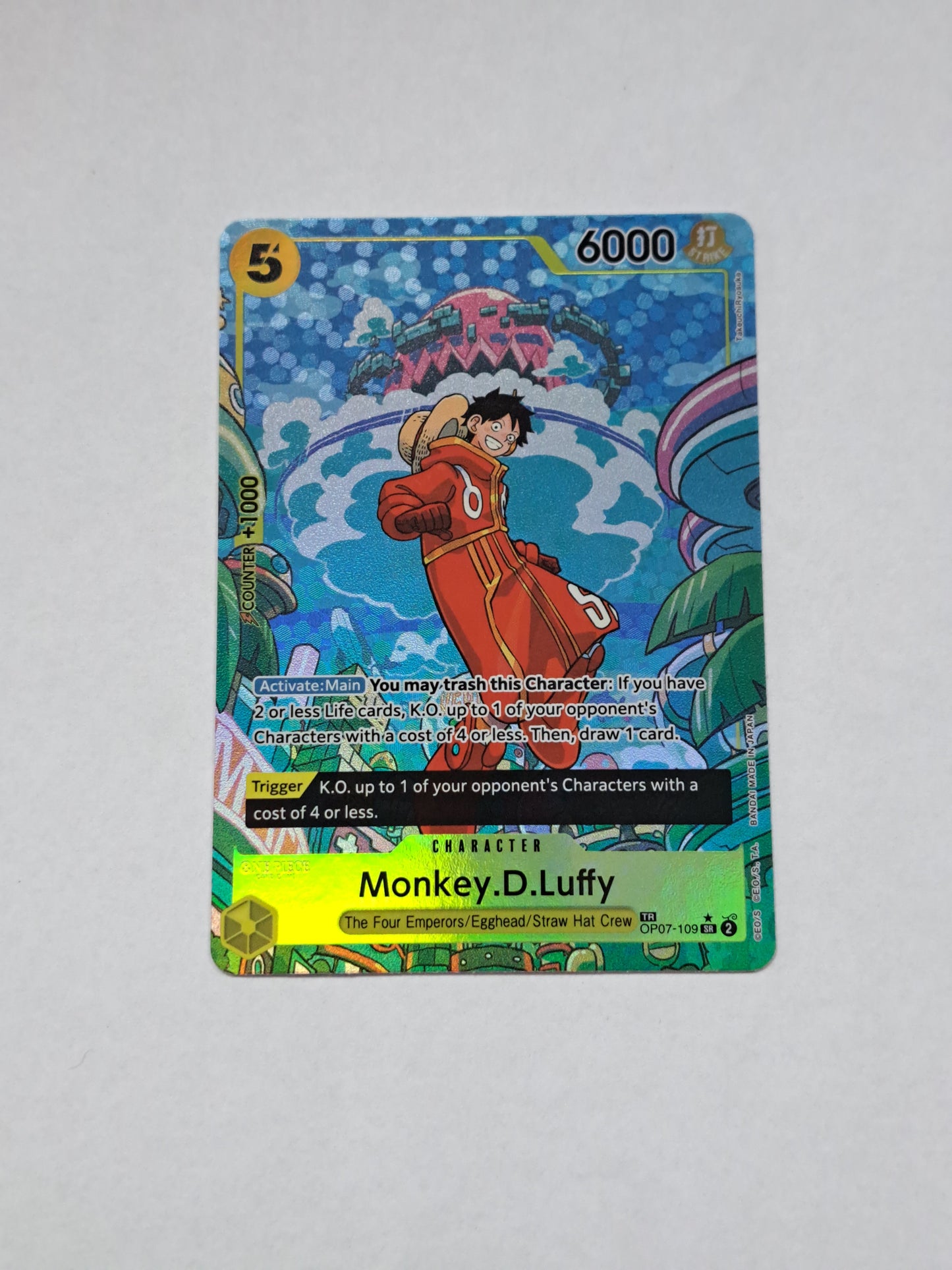 Monkey D Luffy Alt Art One Piece Tcg Card OP07-109