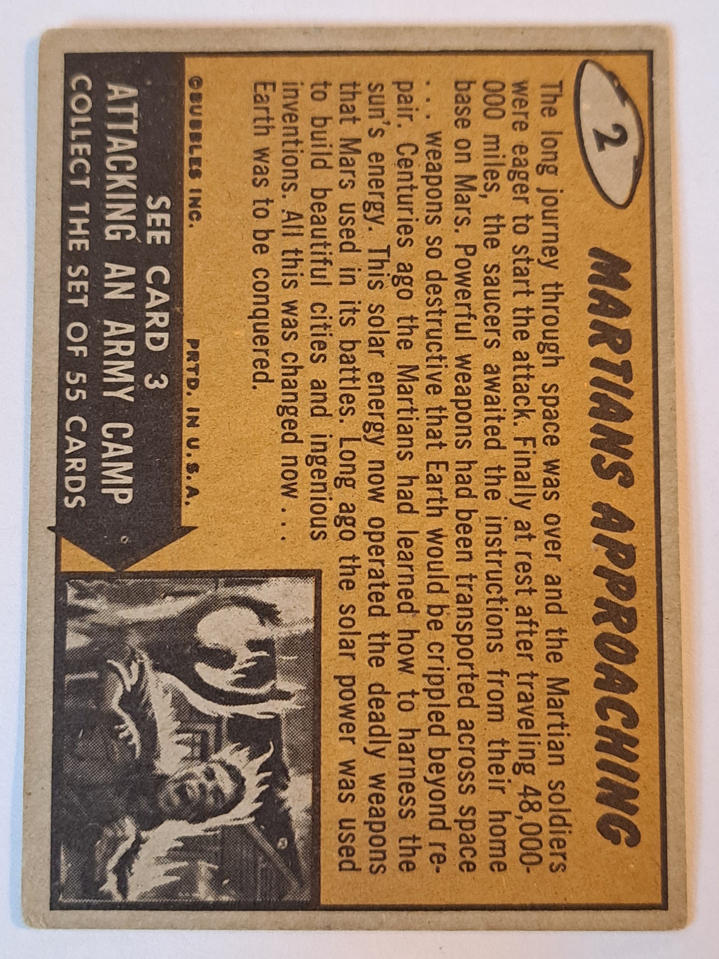 Vintage 1962 Topps Mars Attacks! Martians Approaching Card #2
