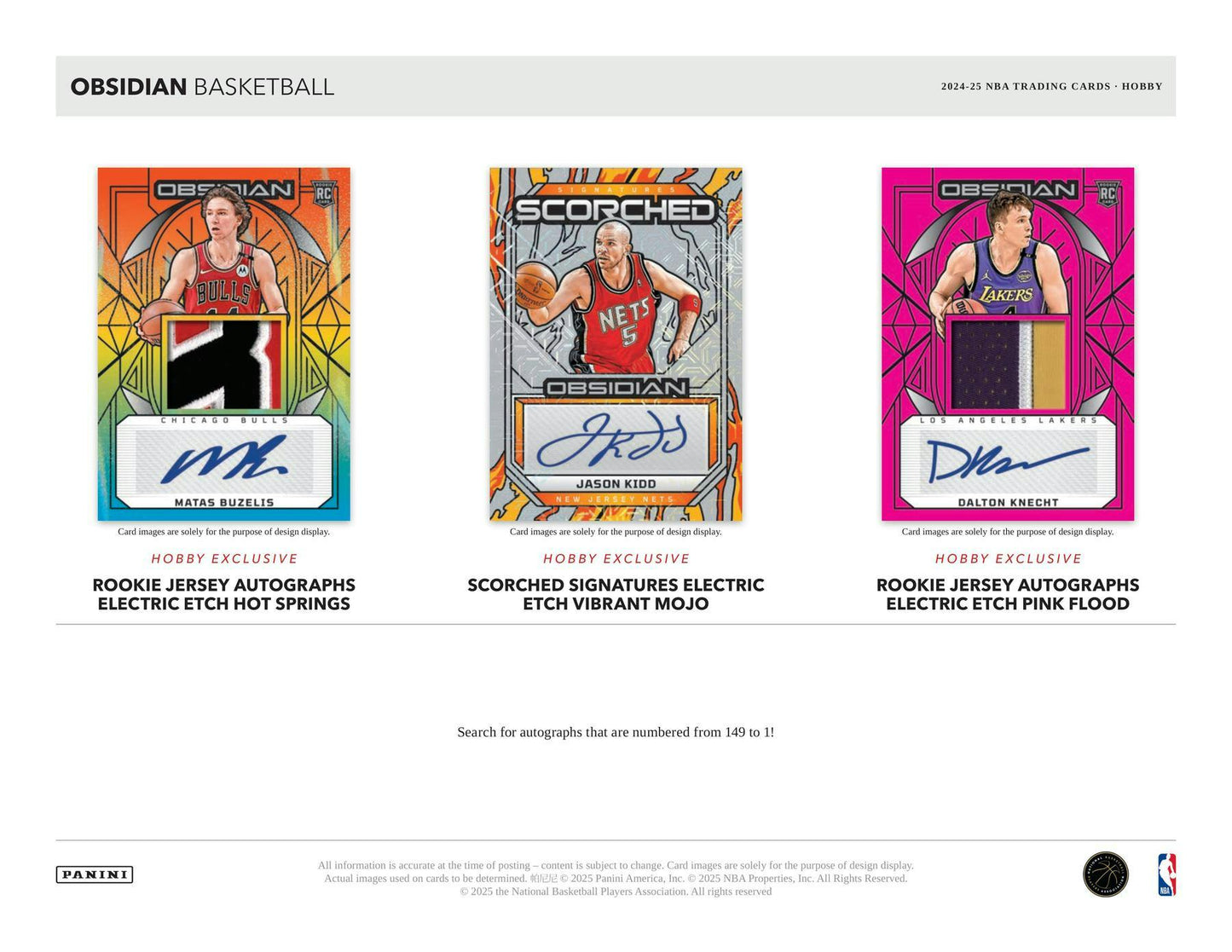 2024-25 Panini Obsidian Basketball Hobby Box