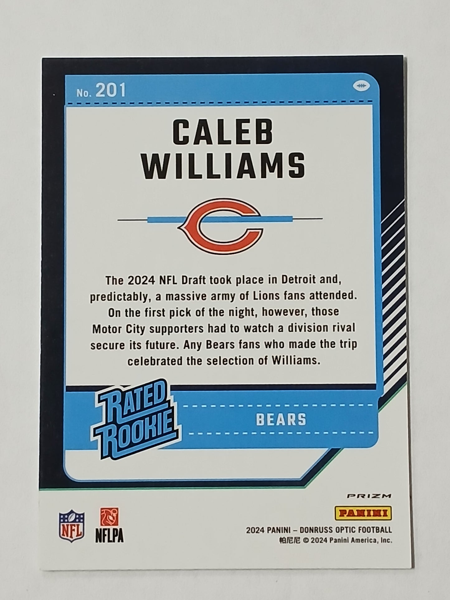 2024 Optic Caleb Williams Holo Rated Rookie