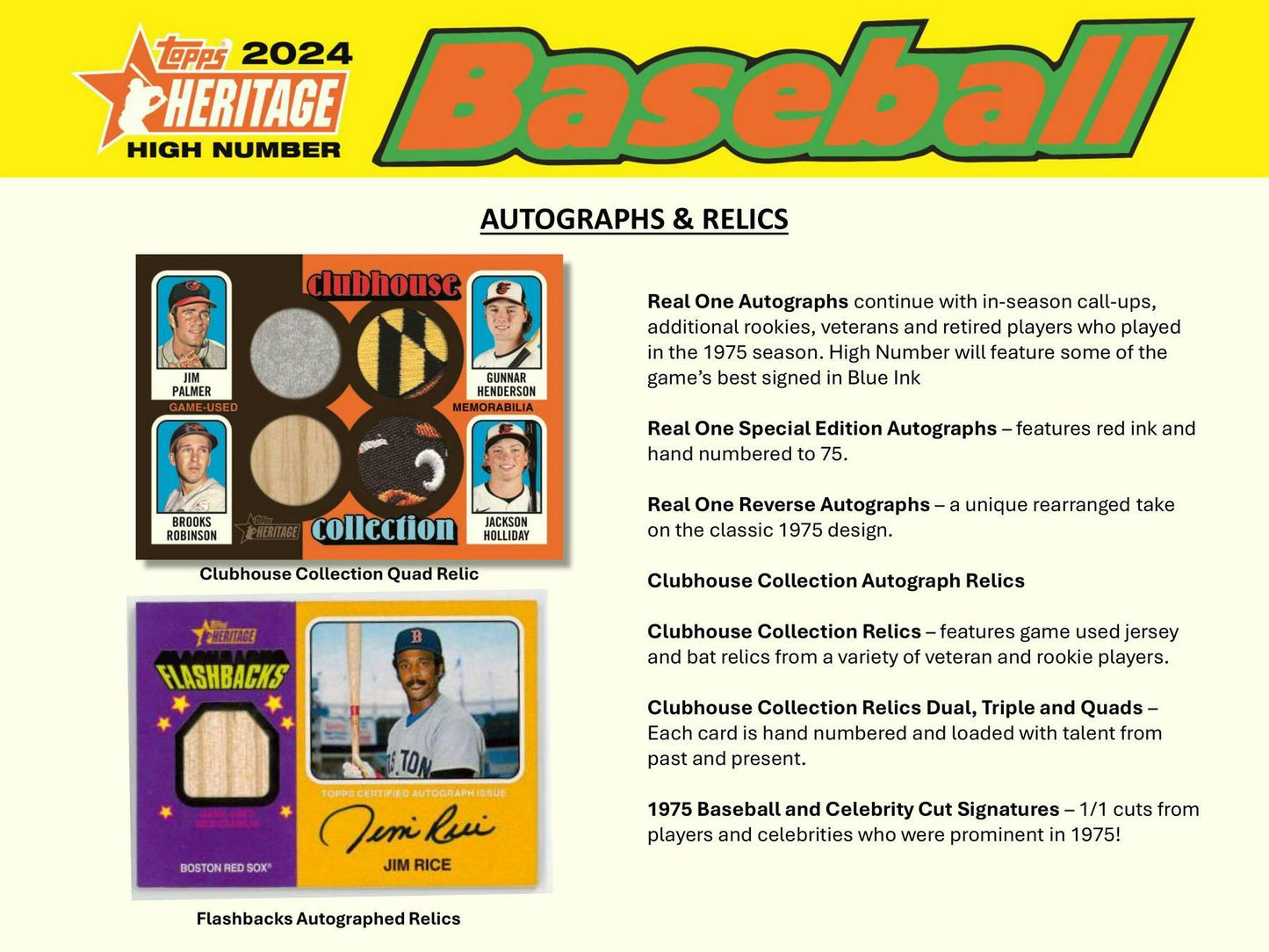 Topps 2024 Heritage High Number MLB Baseball (1) Hobby Box