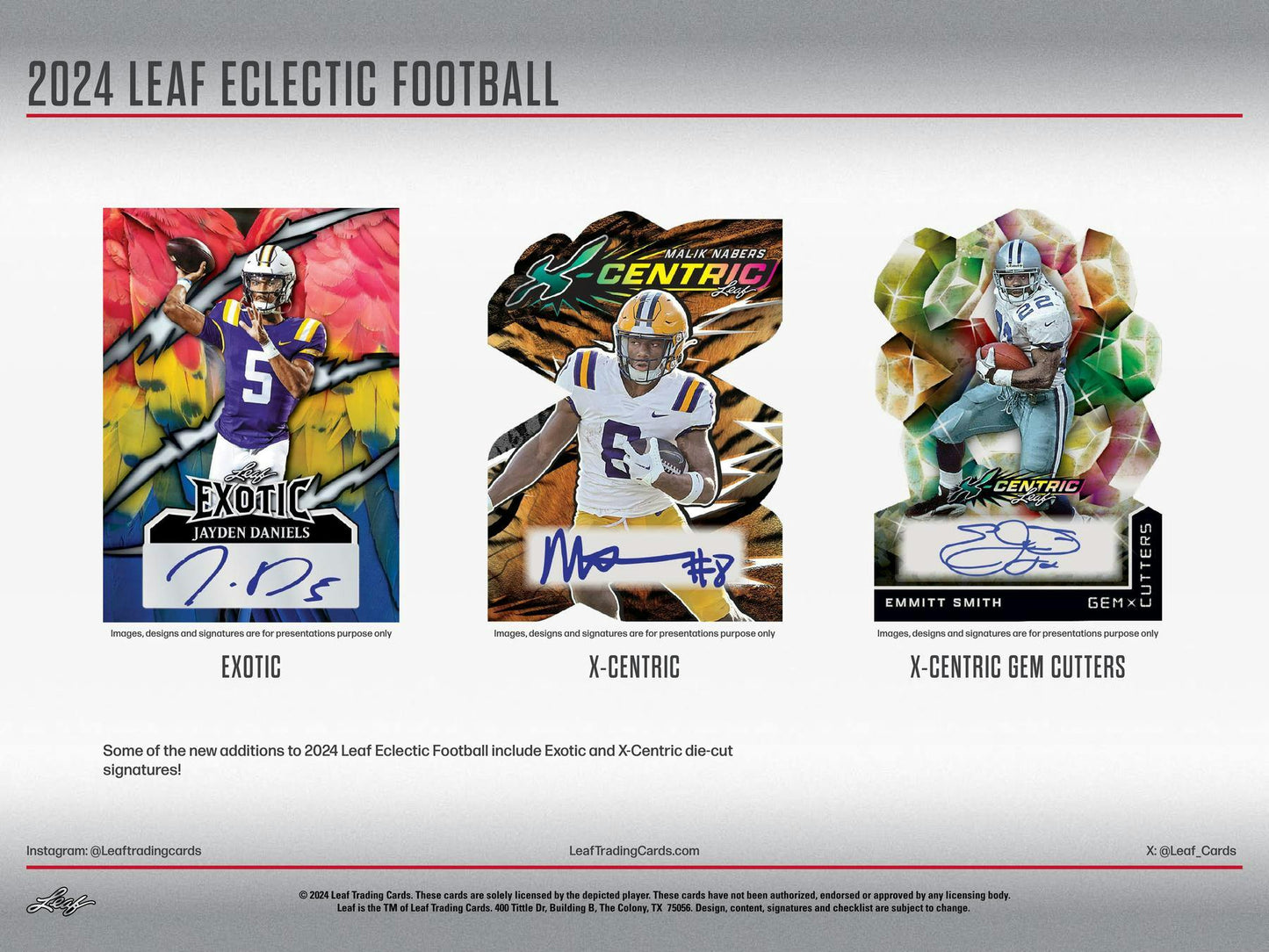 Leaf 2024 Leaf Eclectic Jumbo Football (1) Hobby Box