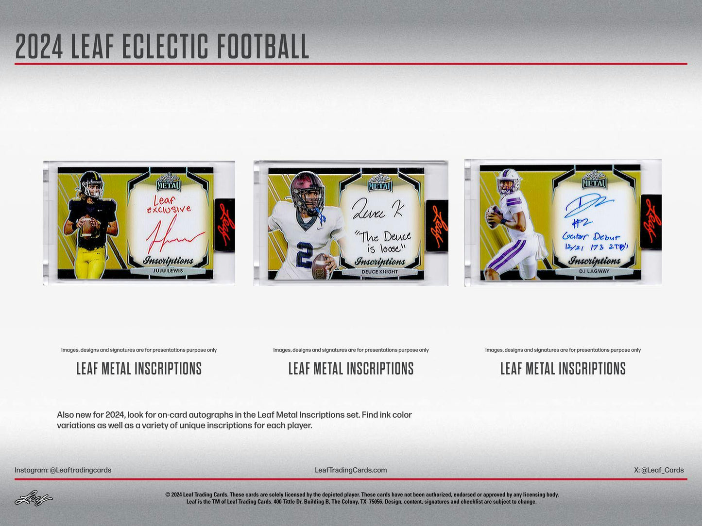 Leaf 2024 Leaf Eclectic Football (1) Hobby Box
