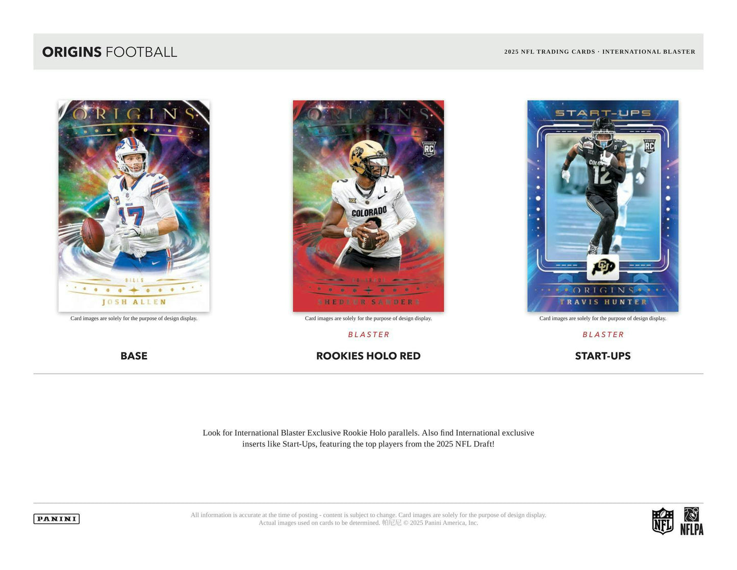 2025 Panini Origins Football International Hobby Blaster Box