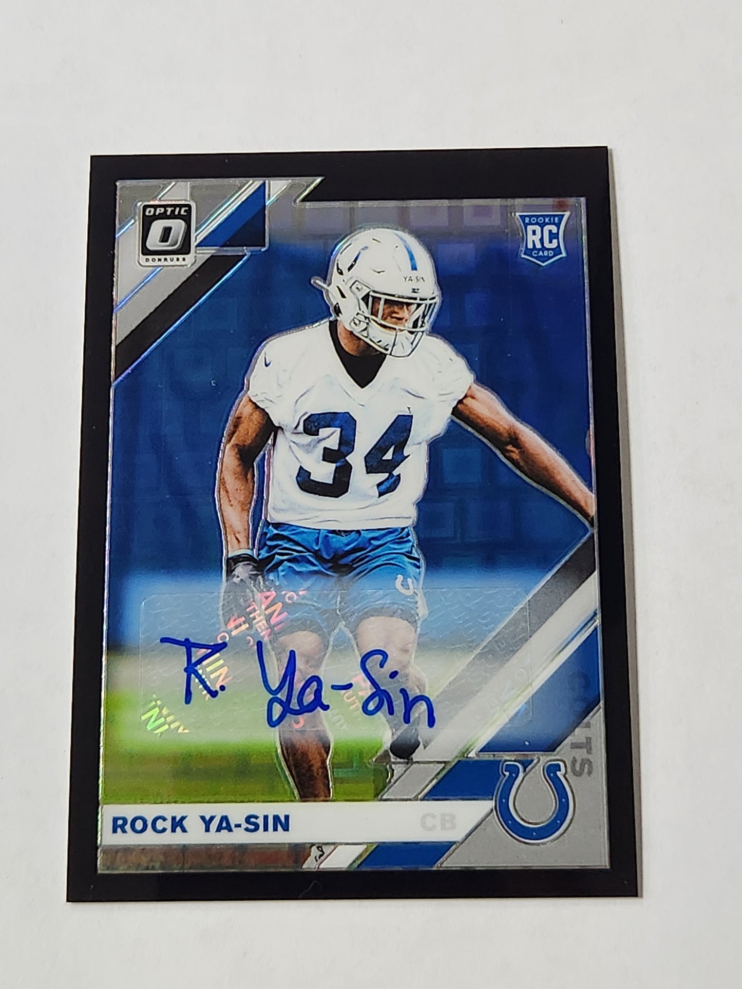 2019 Optic Rock Ya-Sin Rookie Auto Black Pandora /25