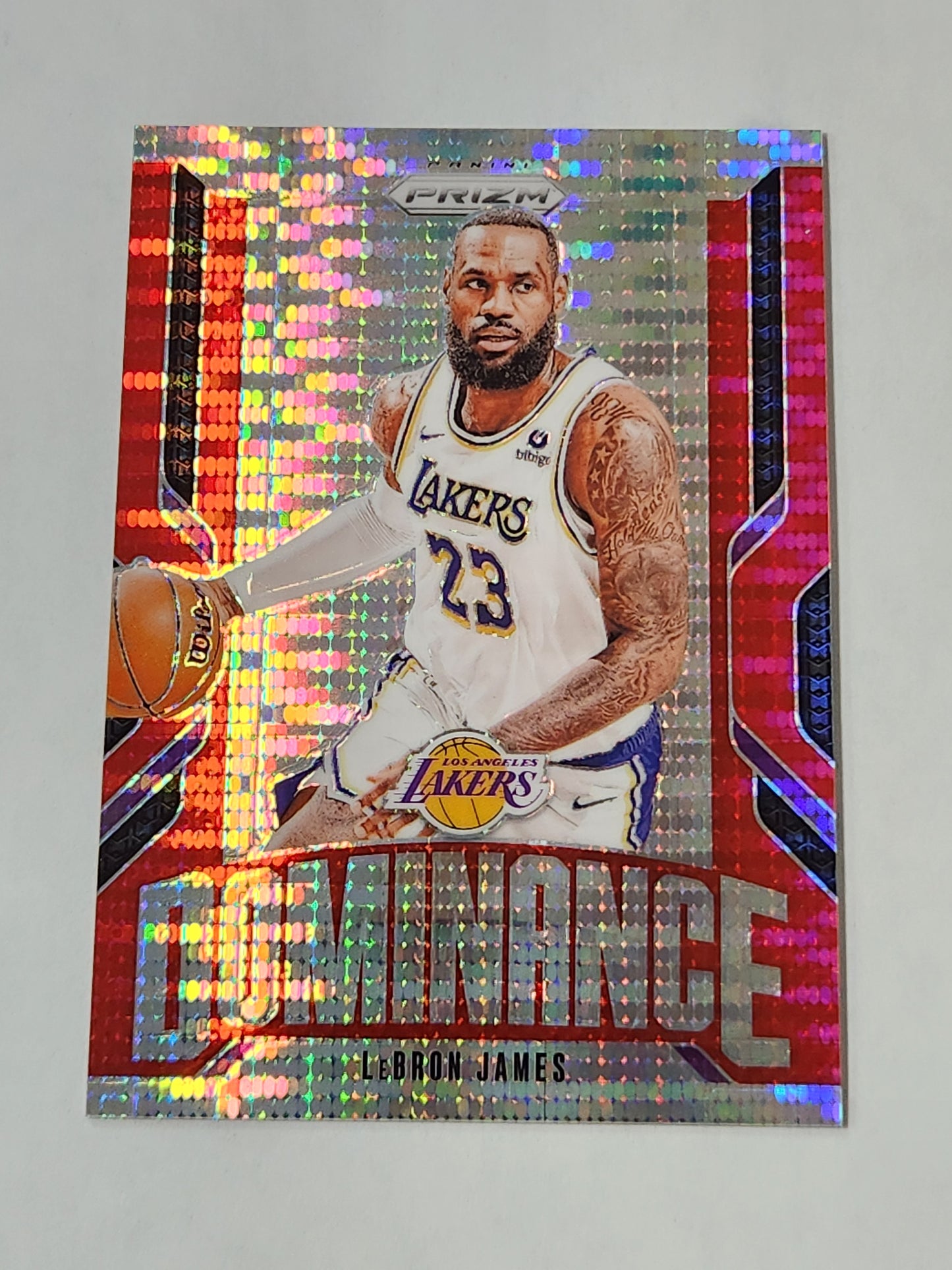 2024-25 Prizm Lebron James Dominance Red # /75 SP Lakers