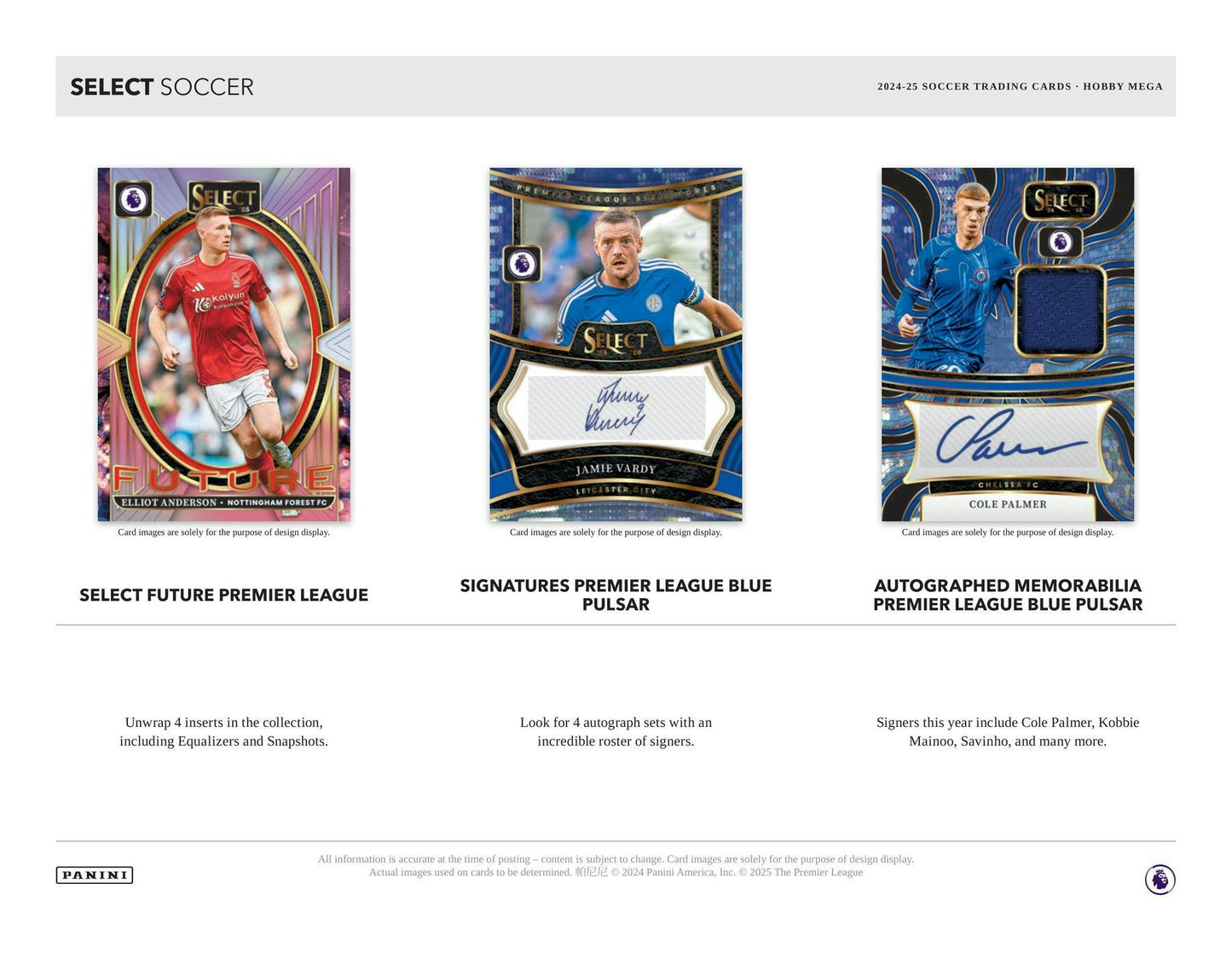 Panini 2024-25 Select Premier League Soccer Hobby Mega Box