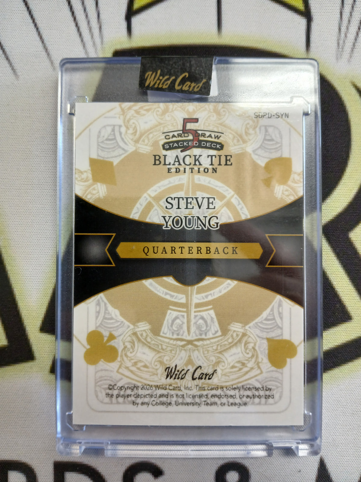 2026 Wild Card 5 Card Draw Stacked Deck Steve Young Black Queen #1/1 One of One