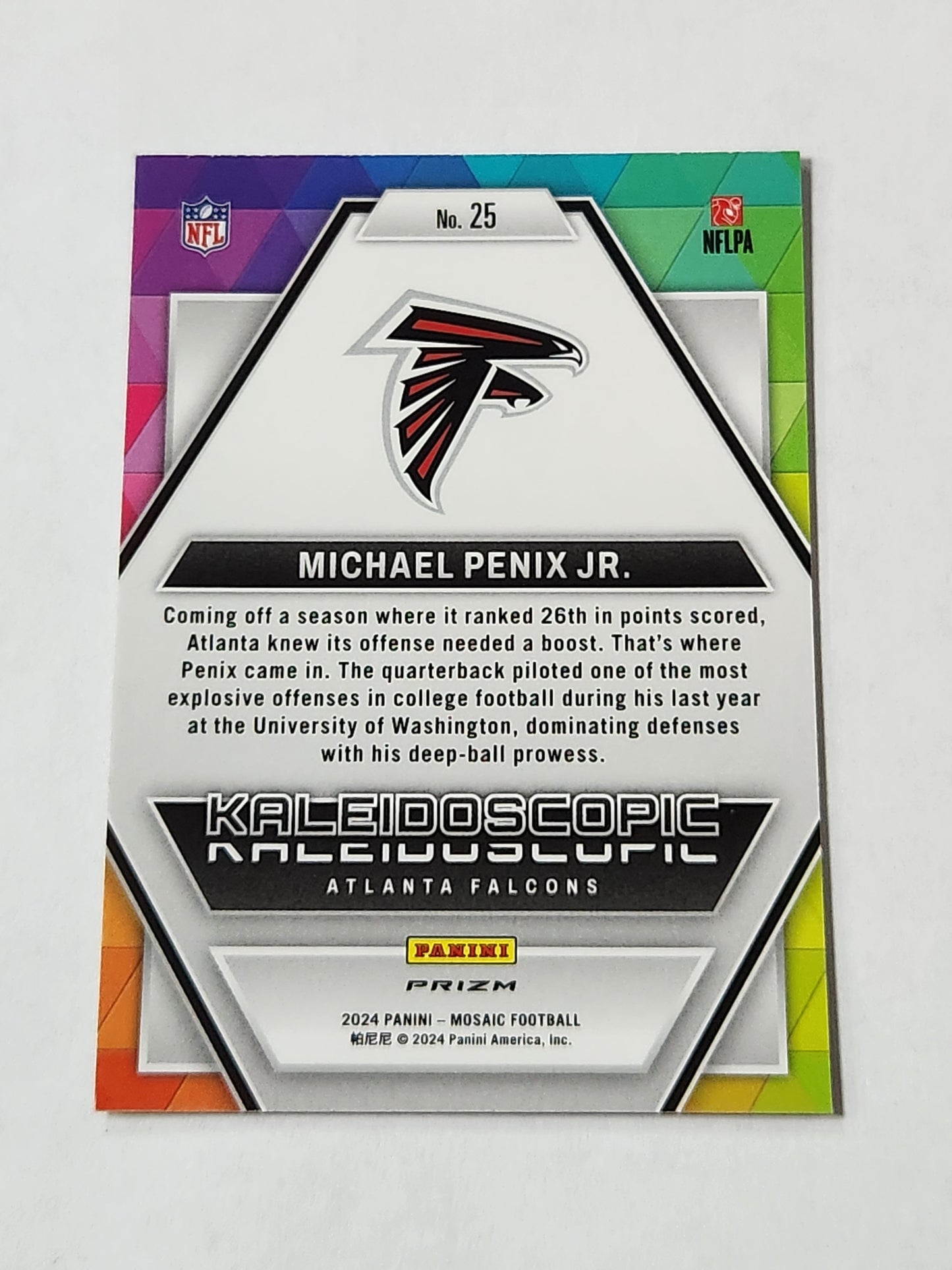 2024 Mosaic Michael Penix Jr Kaleidoscope Case Hit SSP