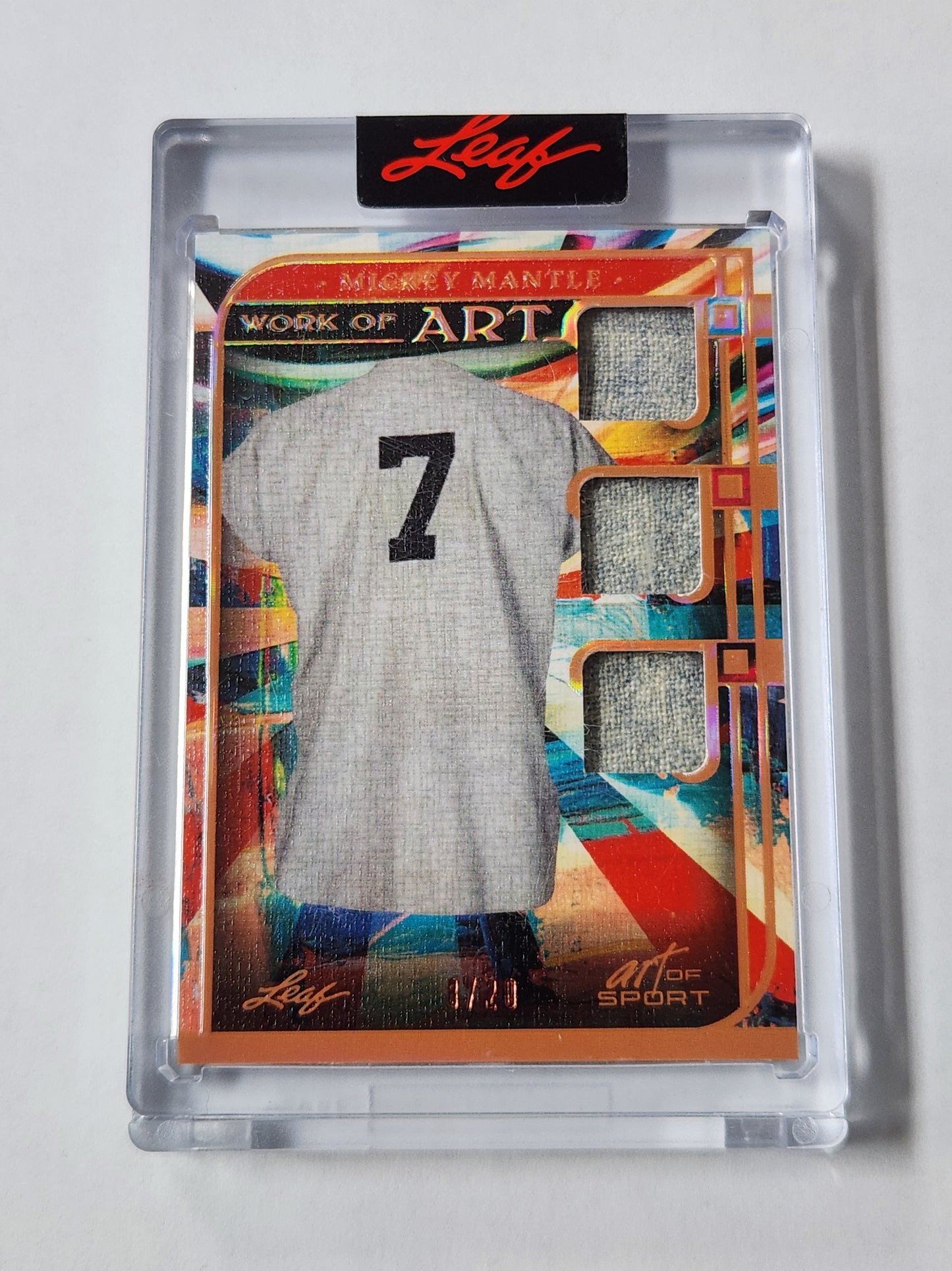2023 Leaf Art of History Work of Art Mickey Mantle Triple Patch /20