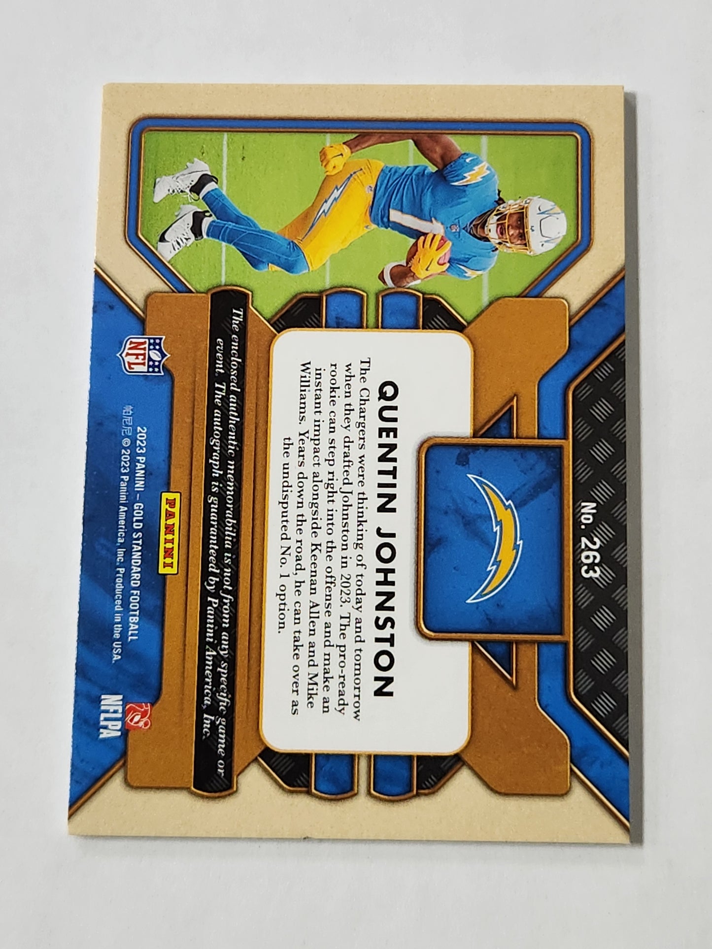 2023 Gold Standard Quentin Johnston Rookie Patch Auto /149