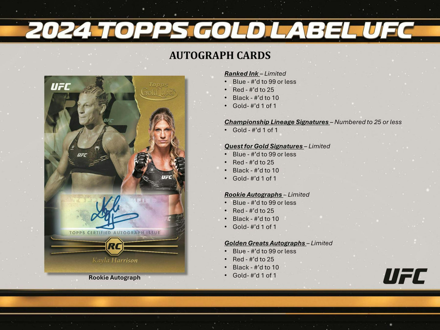 Topps 2024 UFC Gold Label (1) Hobby Box