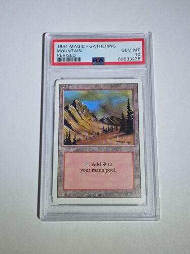 Mountain 1994 Magic The Gathering (MTG) Revised PSA 10 GEM Mint Pop 53