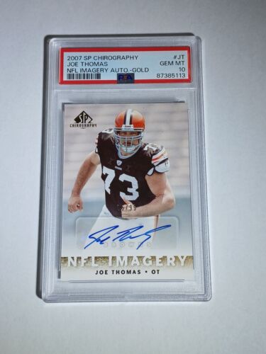 2007 SP Chirography Joe Thomas #JT NFL Imagery Auto Gold Psa 10 Browns