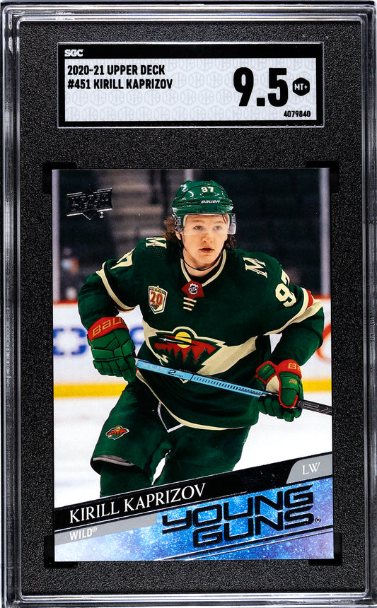 2020-21 Upper Deck #451 Kirill Kaprizov Young Guns SGC 9.5 RC Wild