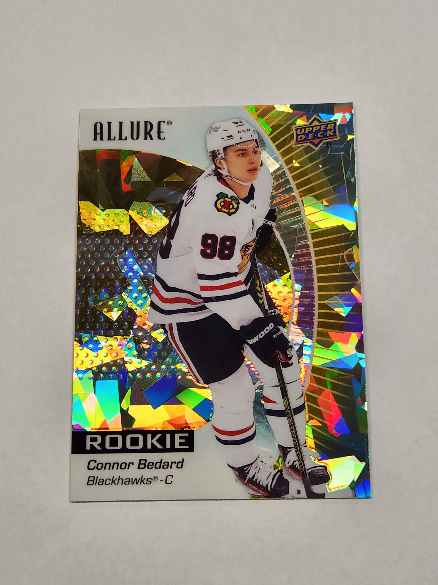 2023-24 Upper Deck Allure Connor Bedard #102 Yellow Taxi SP Blackhawks