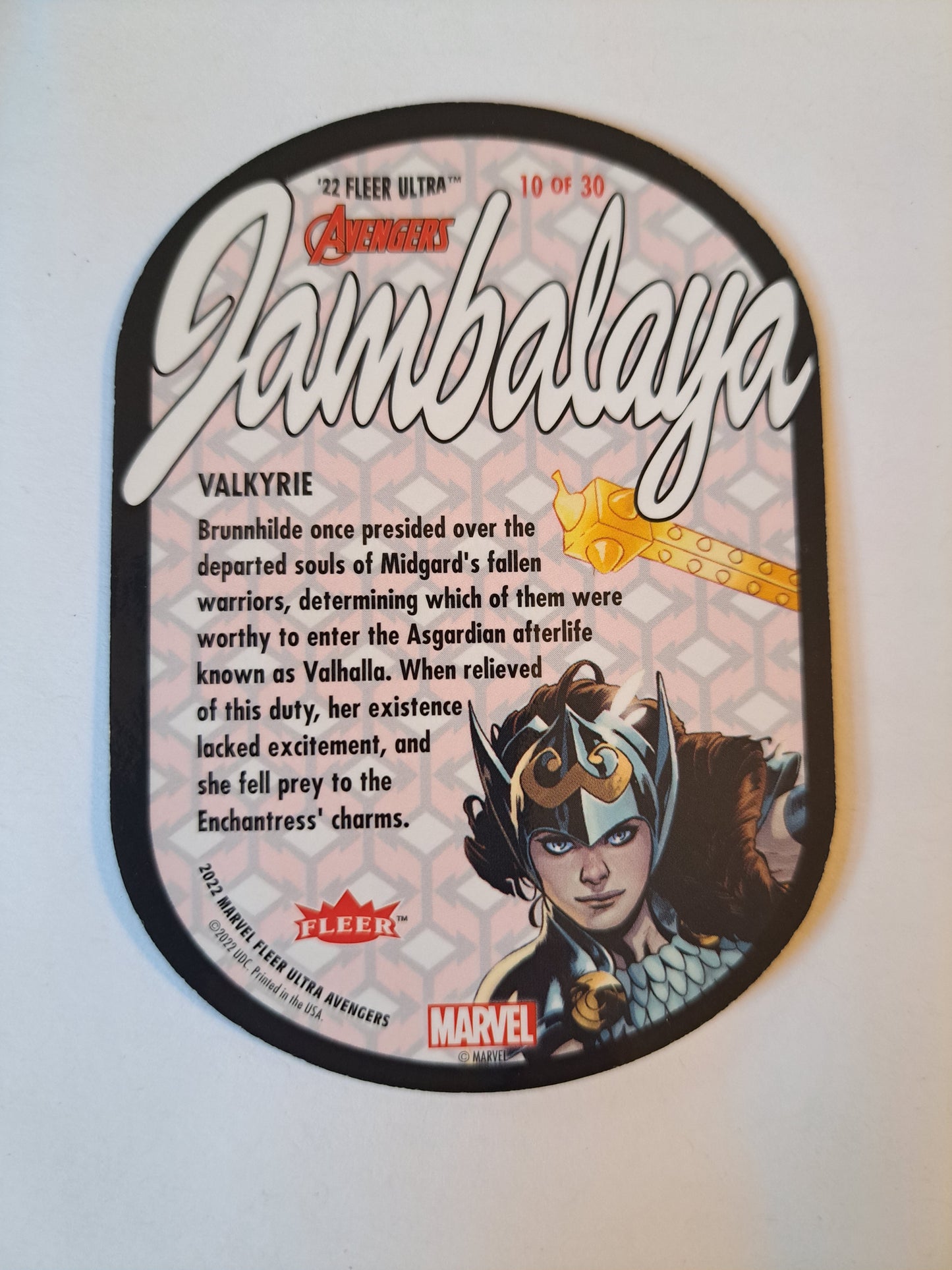 2022 Fleer Ultra Marvel Avengers Jambalaya Valkyrie 10/30