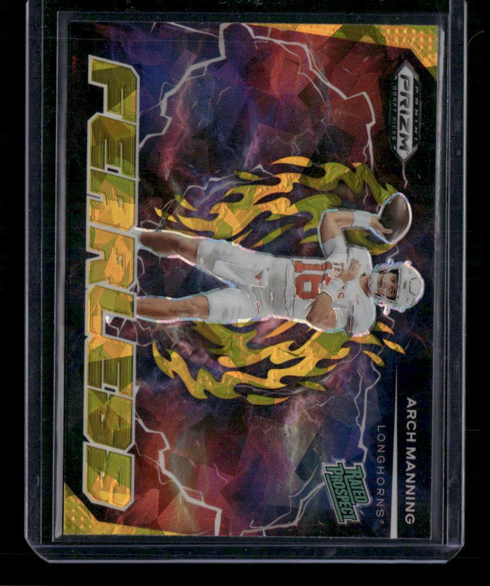 2025 Panini Prizm Draft Picks #F-AMG Arch Manning Fearless Gold Ice