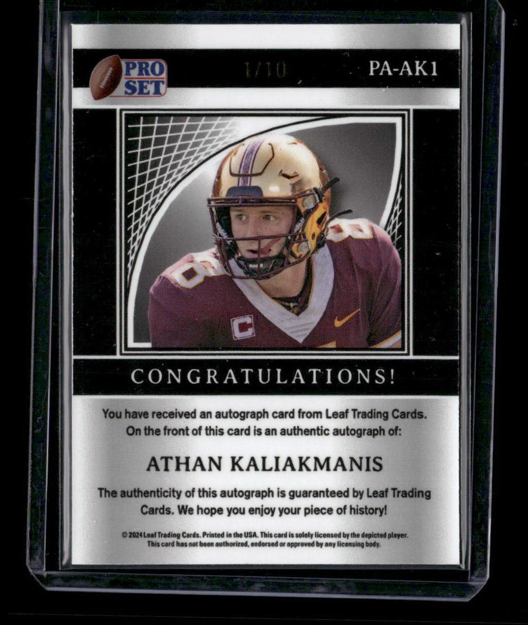 2024 Leaf Pro Set Athan Kaliakmanis Blue Ice Auto #/10