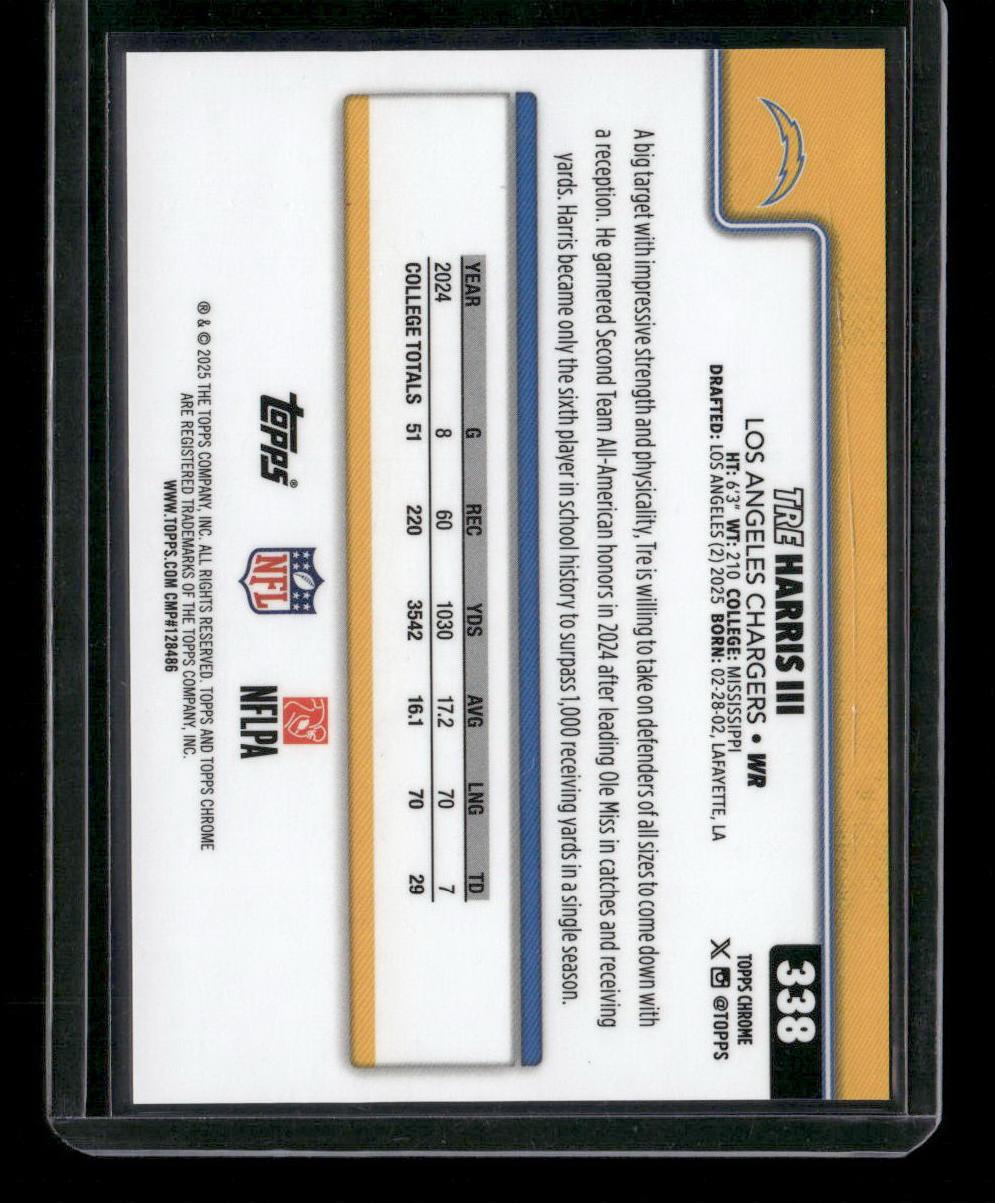 2025 Topps Chrome Tre Harris Image Variation Gold Mosaic Refractor #/50